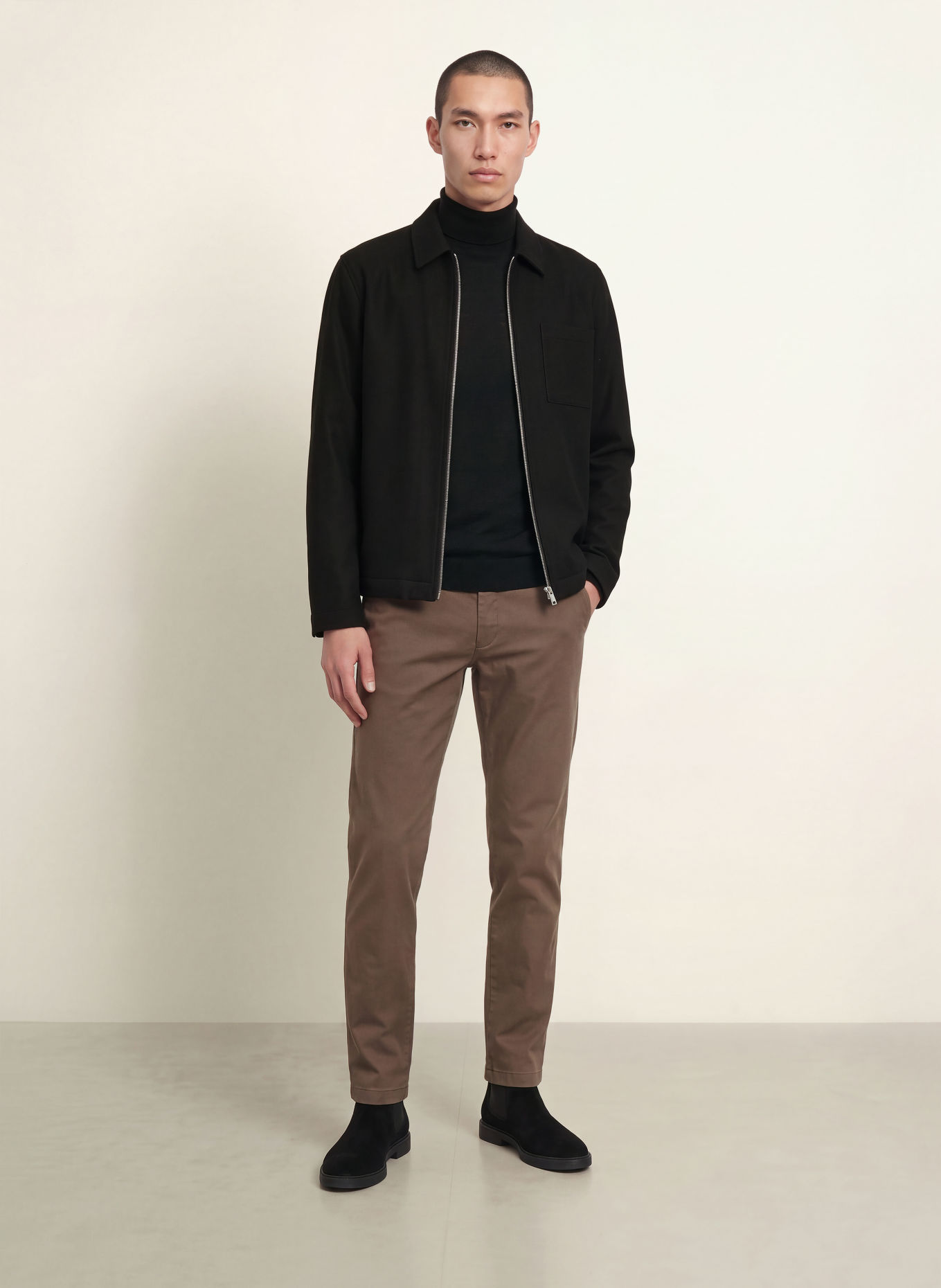 HILTL Chinos TAURA Extra Slim Fit: MÖRKBRUN