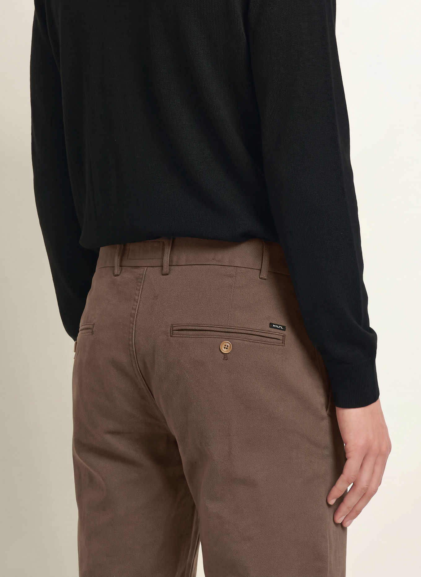 HILTL Chinos TAURA Extra Slim Fit: MÖRKBRUN