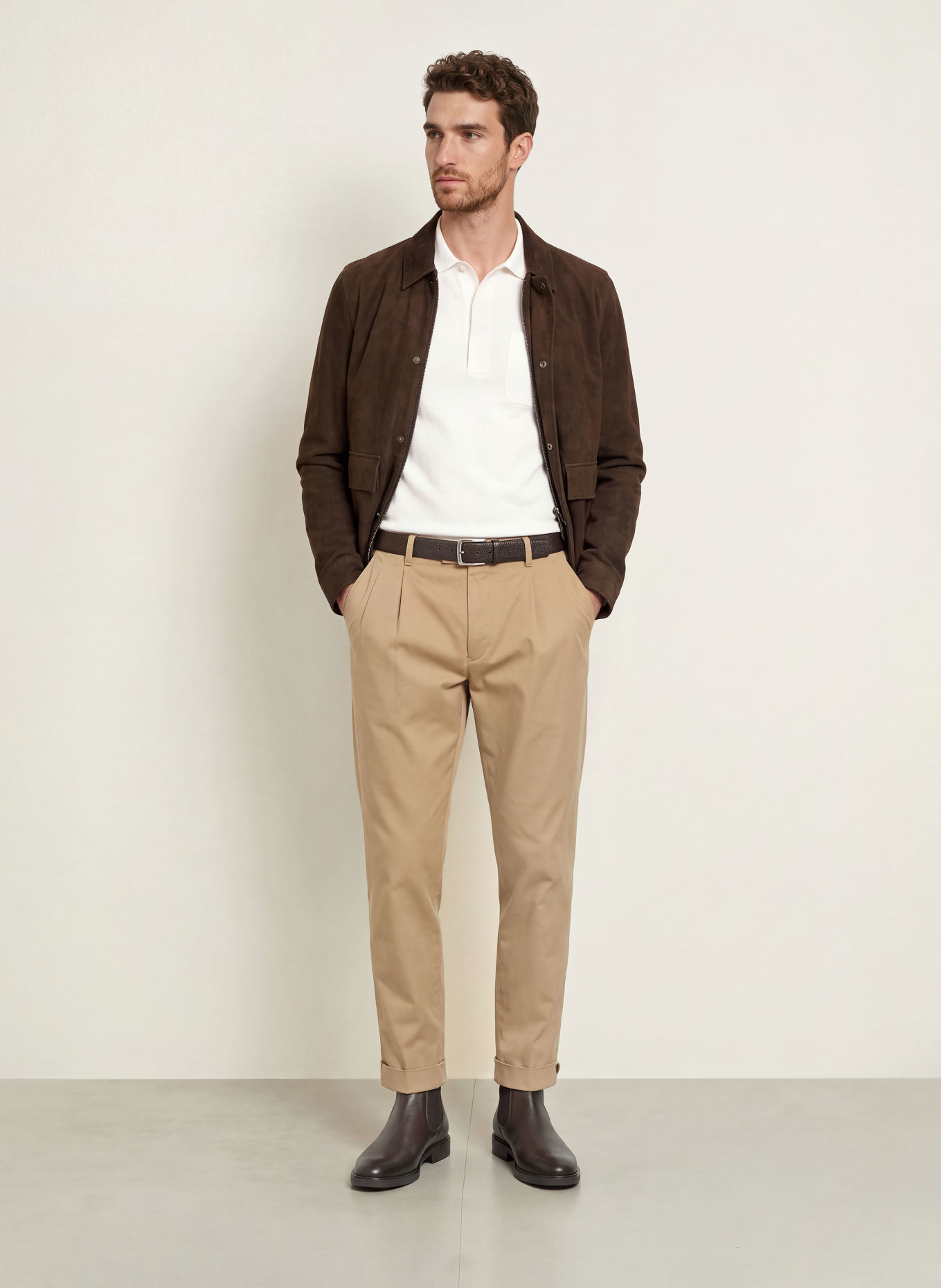 HILTL Extra Slim Fit Chinos: CAMEL