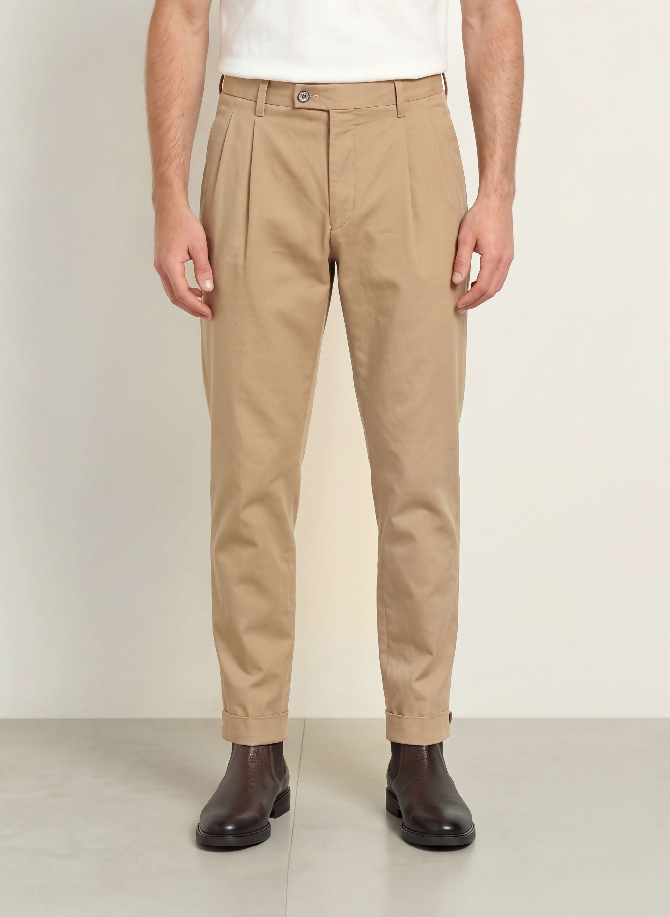 HILTL Extra Slim Fit Chinos: CAMEL