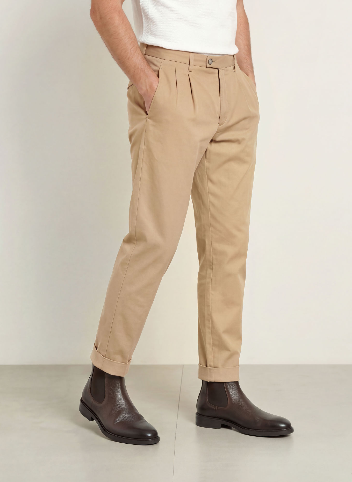 HILTL Extra Slim Fit Chinos: CAMEL
