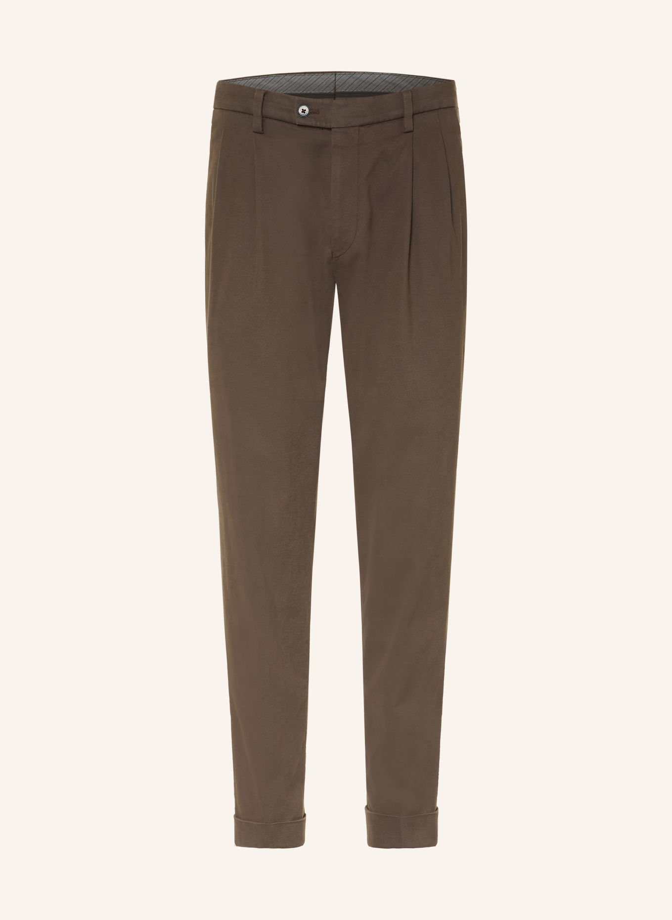 HILTL Extra Slim Fit Chinos: DARK BROWN
