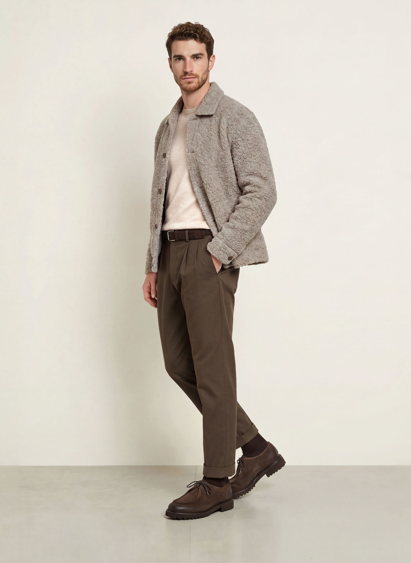 HILTL Extra Slim Fit Chinos: DARK BROWN