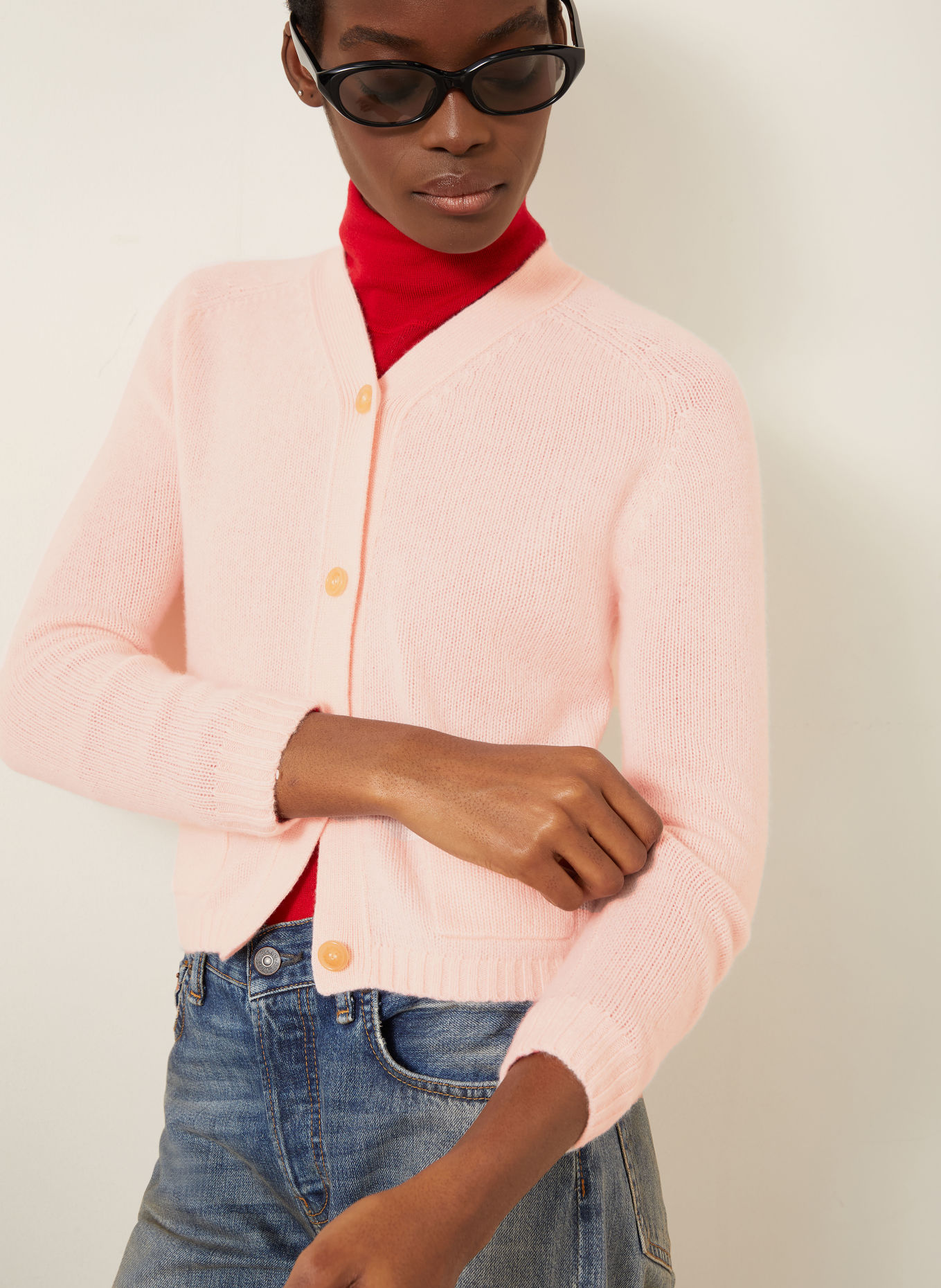 Acne Studios Cashmere cardigan: LIGHT PINK
