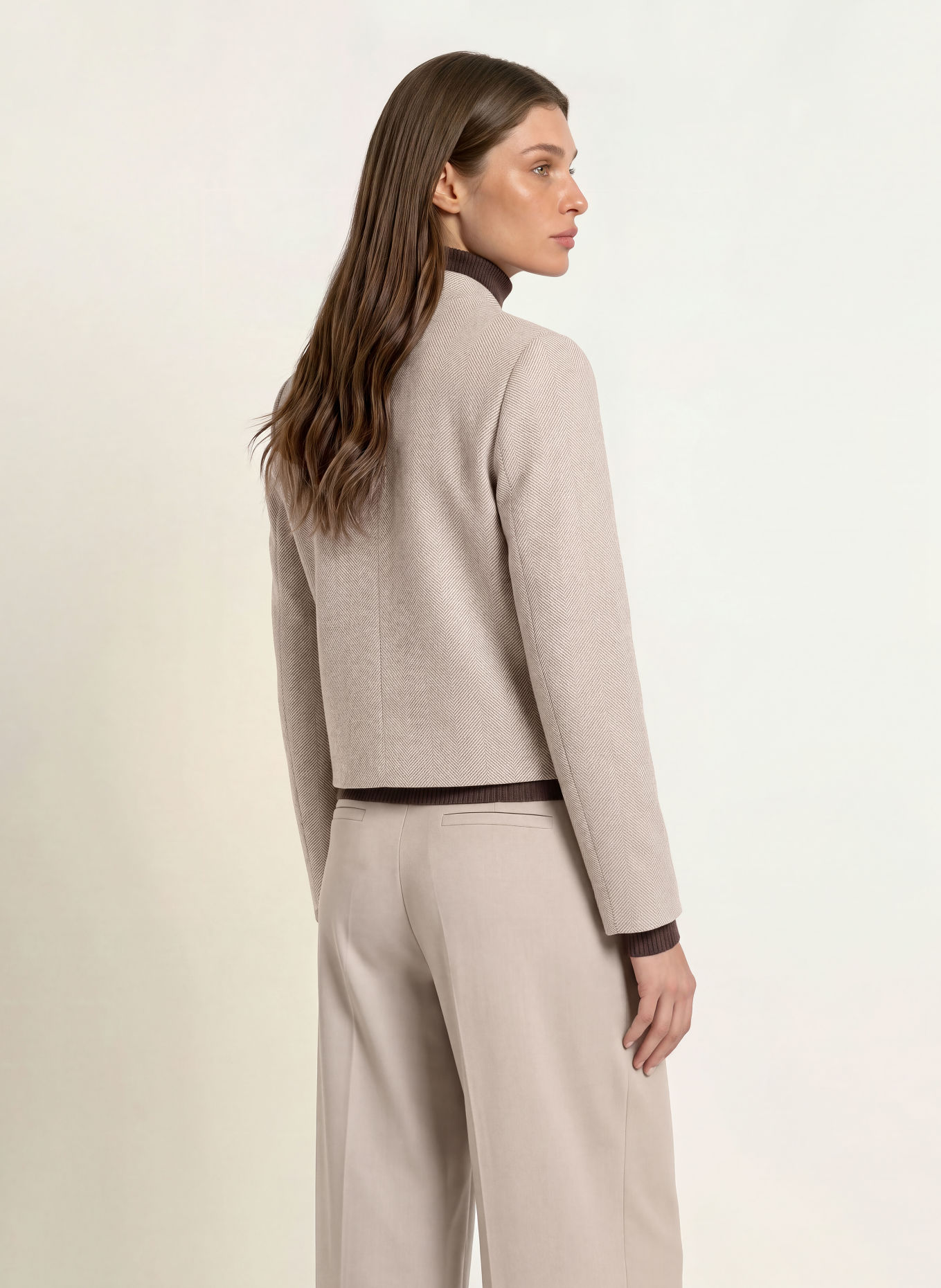 Calvin Klein Kastenjacke: BRAUN / BEIGE