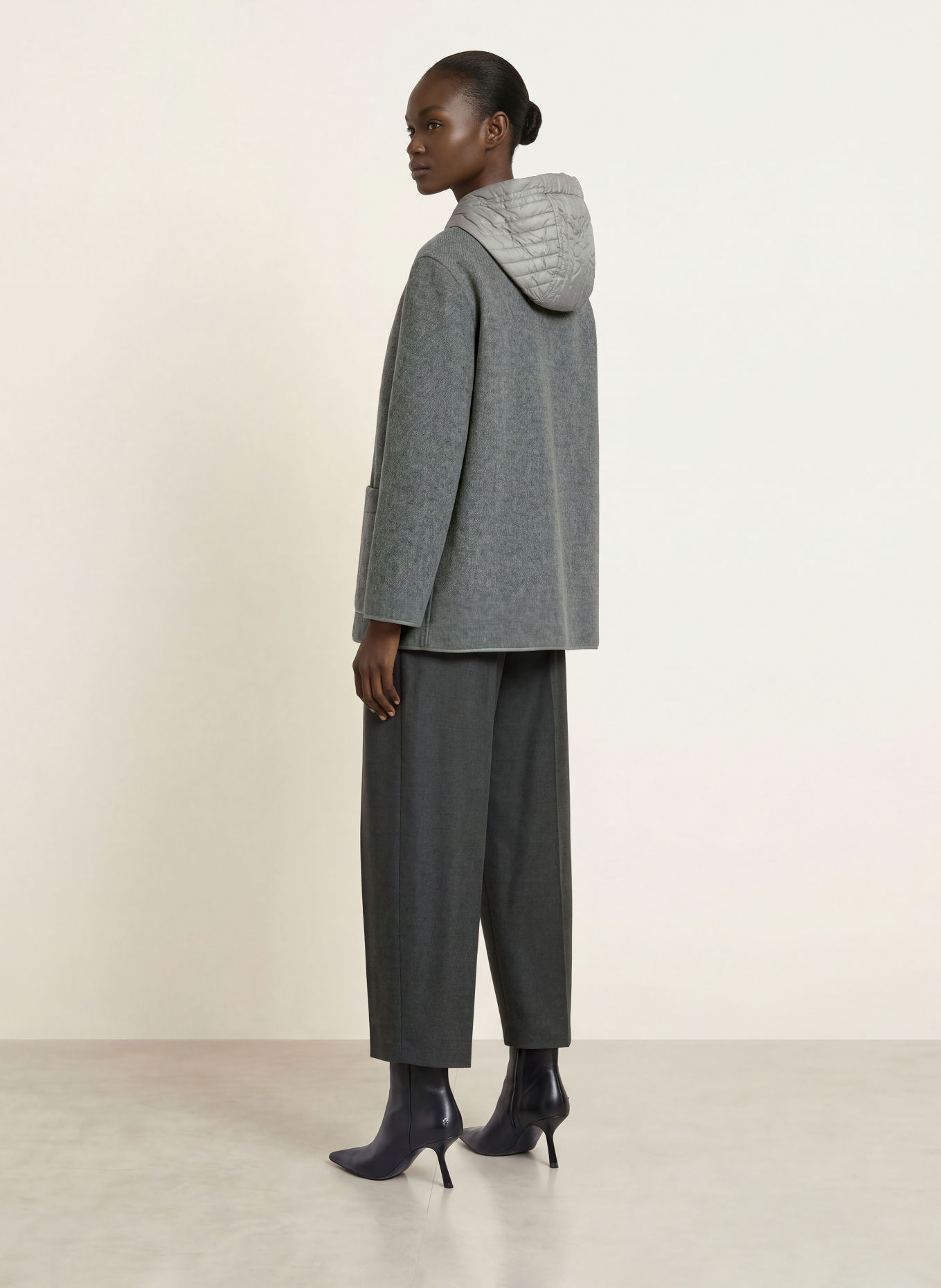 Fay Jacke im Materialmix: GRAU