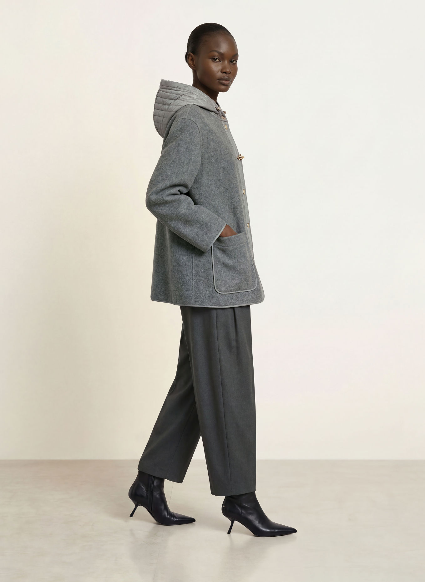 Fay Jacke im Materialmix: GRAU