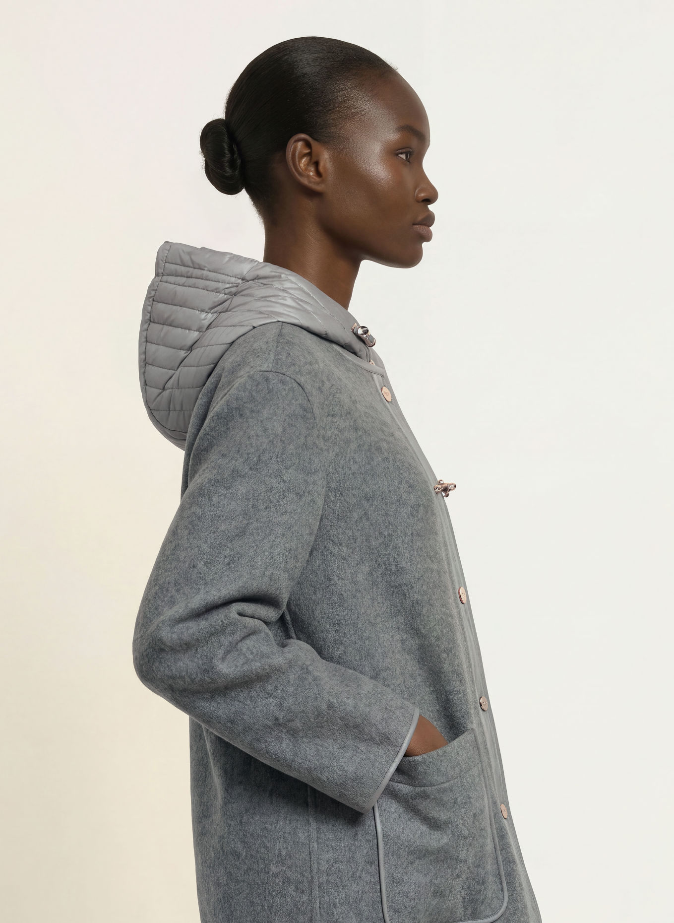 Fay Jacke im Materialmix: GRAU