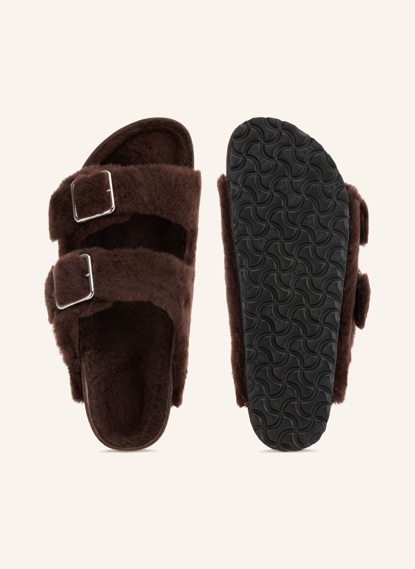 1774 BIRKENSTOCK ARIZONA SHEARLING 1774 Slides: DARK BROWN
