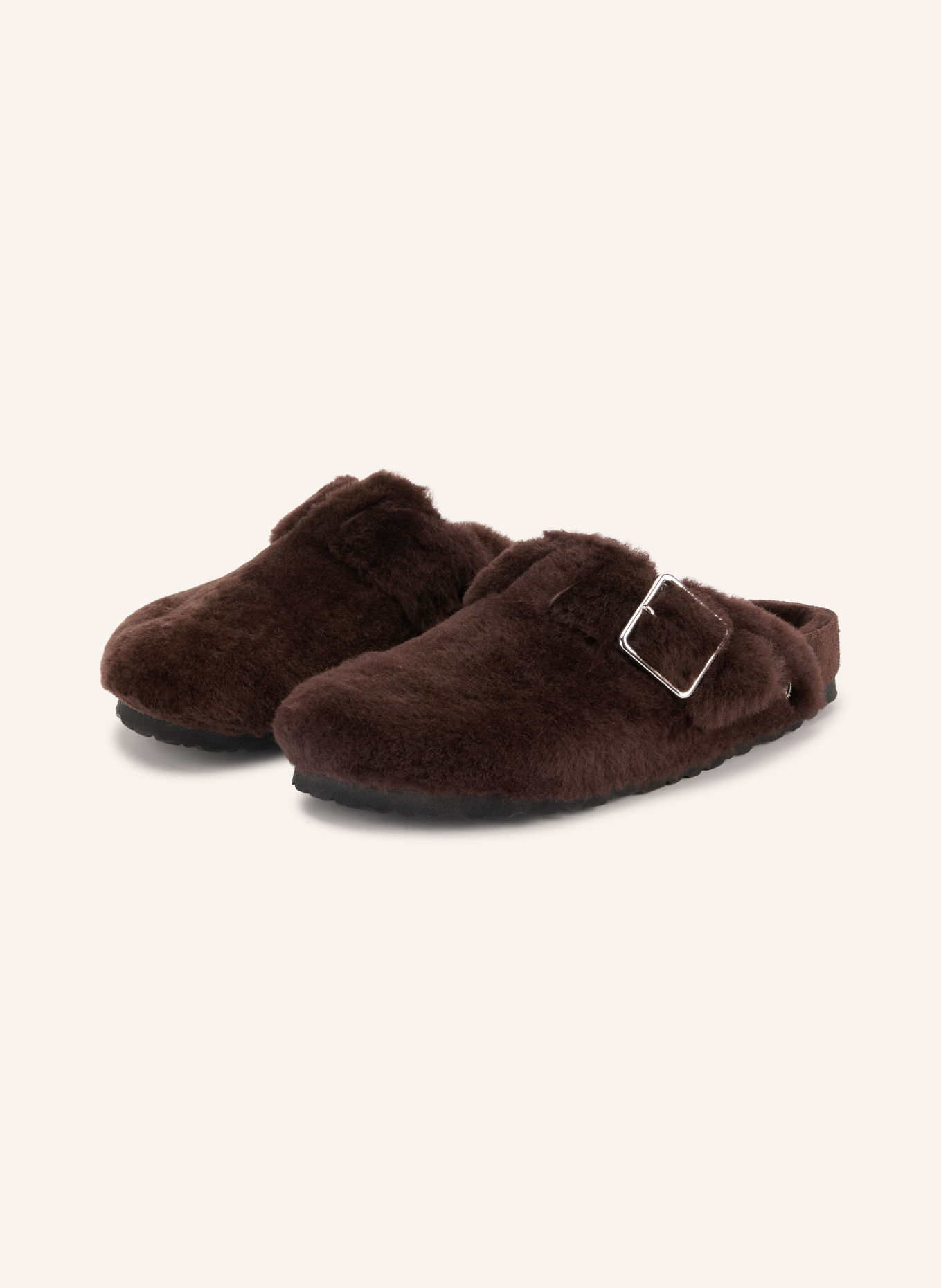 1774 BIRKENSTOCK BOSTON SHEARLING 1774 Slides: DARK BROWN