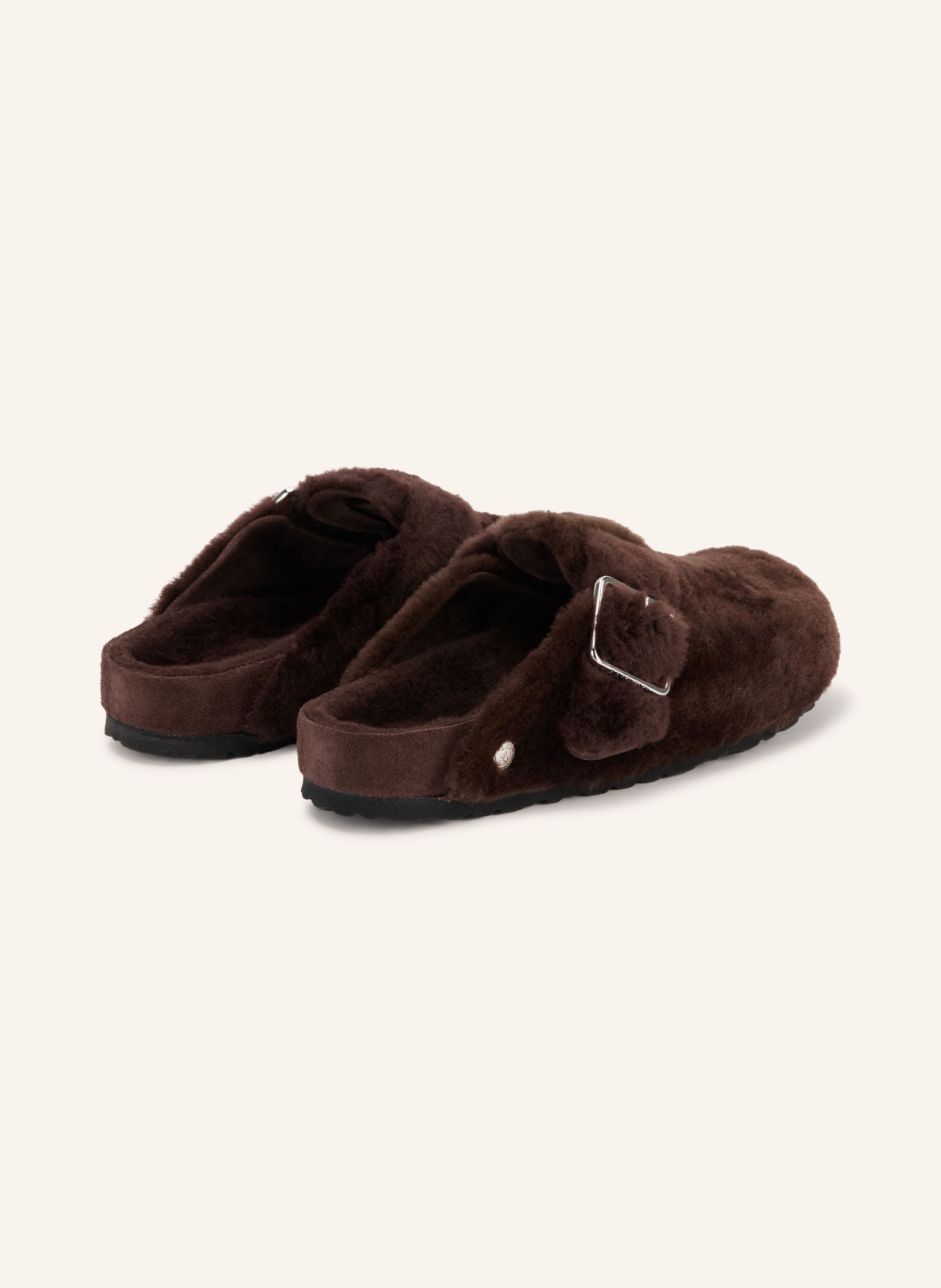 1774 BIRKENSTOCK BOSTON SHEARLING 1774 Slides: DARK BROWN
