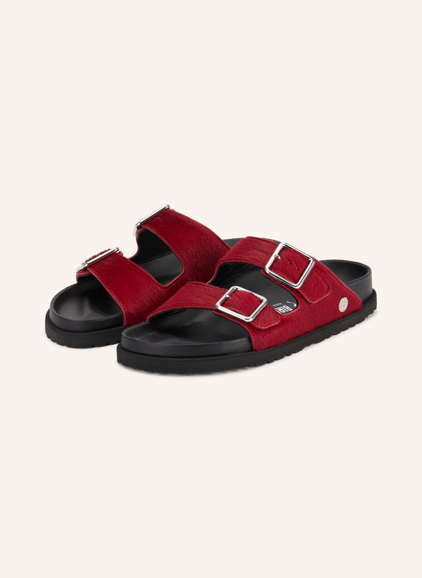 1774 BIRKENSTOCK ARIZONA PONY LIKE FUR EXQ 1774 Slides: DARK RED