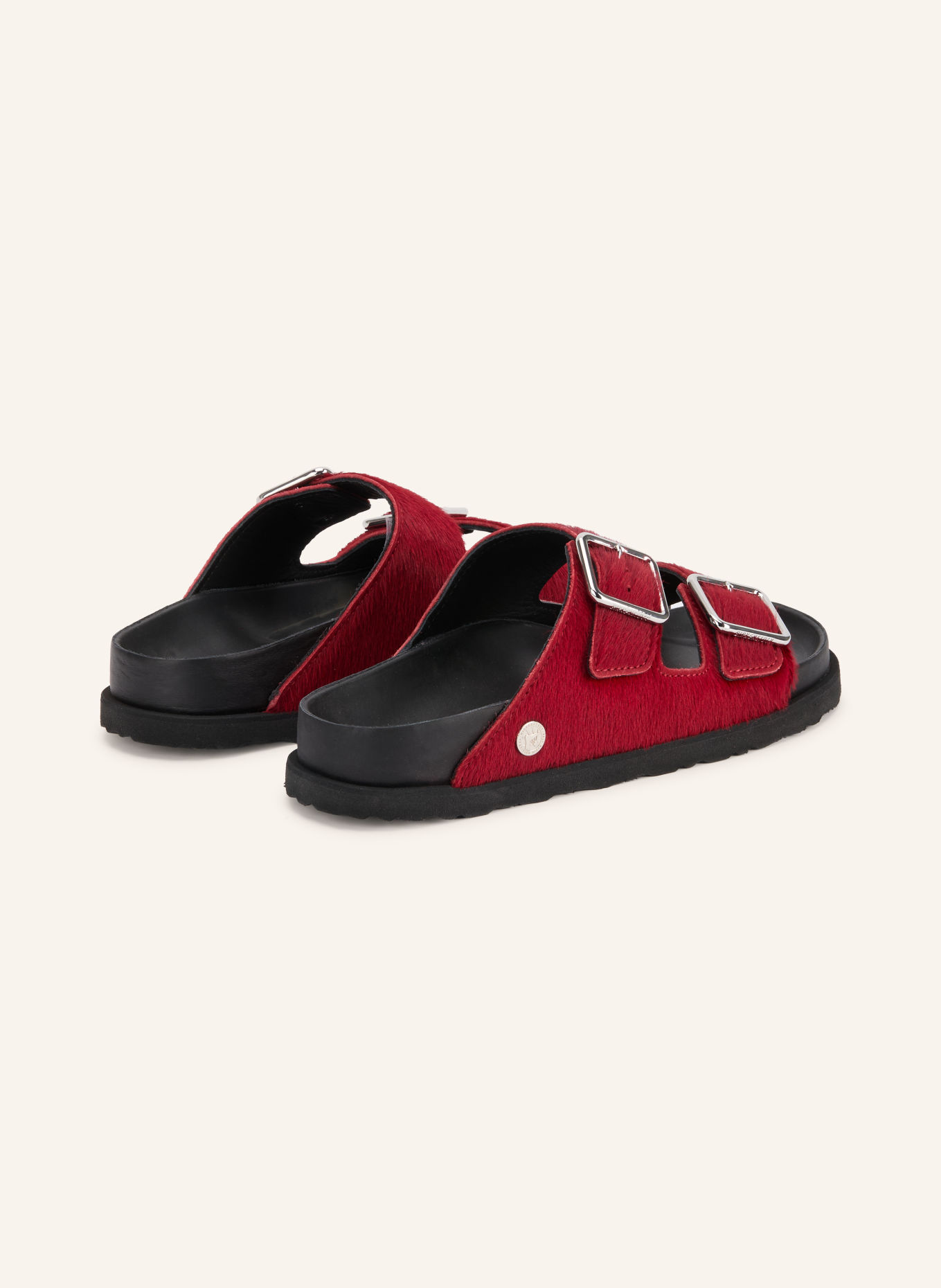 1774 BIRKENSTOCK ARIZONA PONY LIKE FUR EXQ 1774 Slides: DARK RED