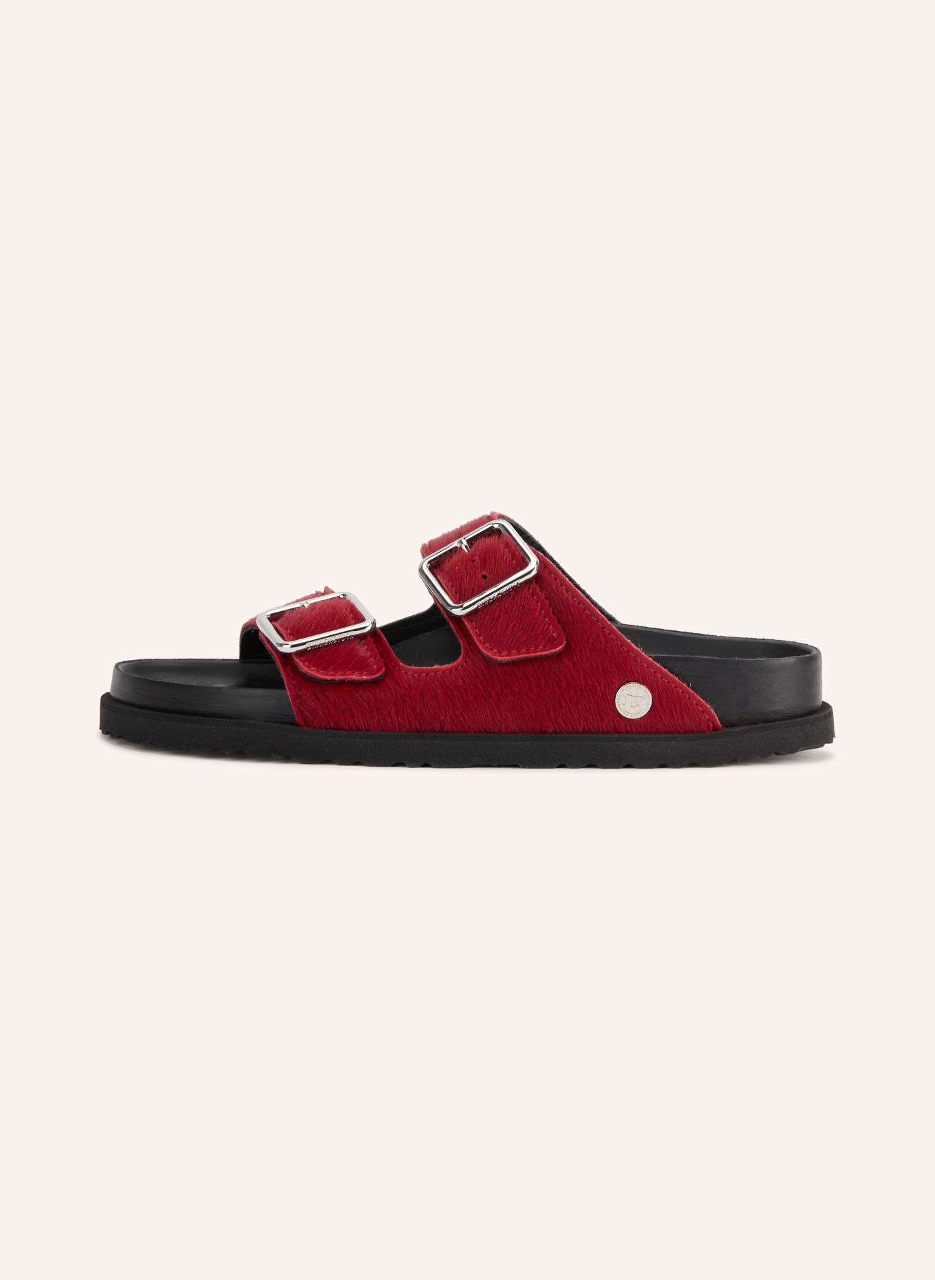 1774 BIRKENSTOCK ARIZONA PONY LIKE FUR EXQ 1774 Slides: DARK RED