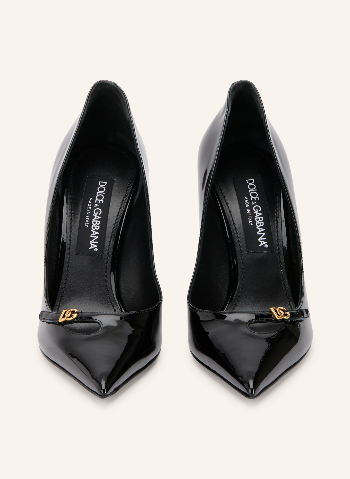 DOLCE & GABBANA Lackpumps: SVART