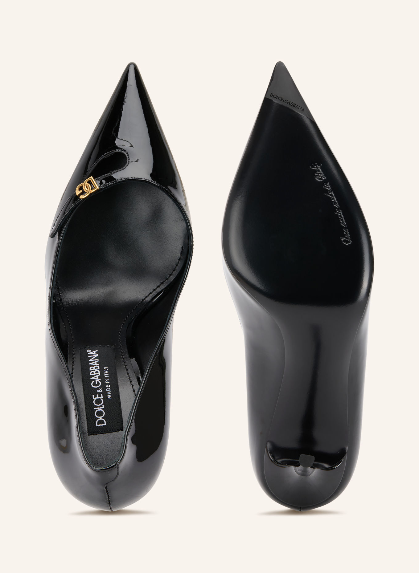 DOLCE & GABBANA Lackpumps: SVART