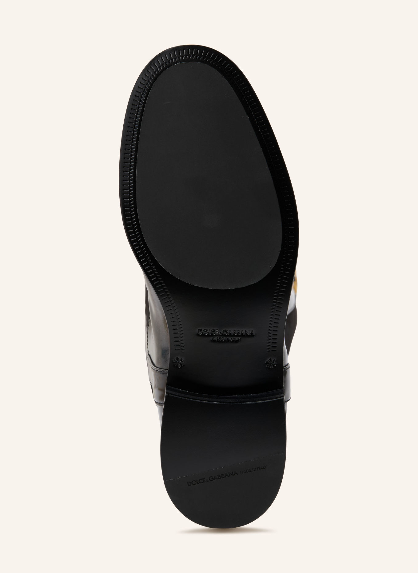 DOLCE & GABBANA Over-the-knee boots: BLACK / GOLD