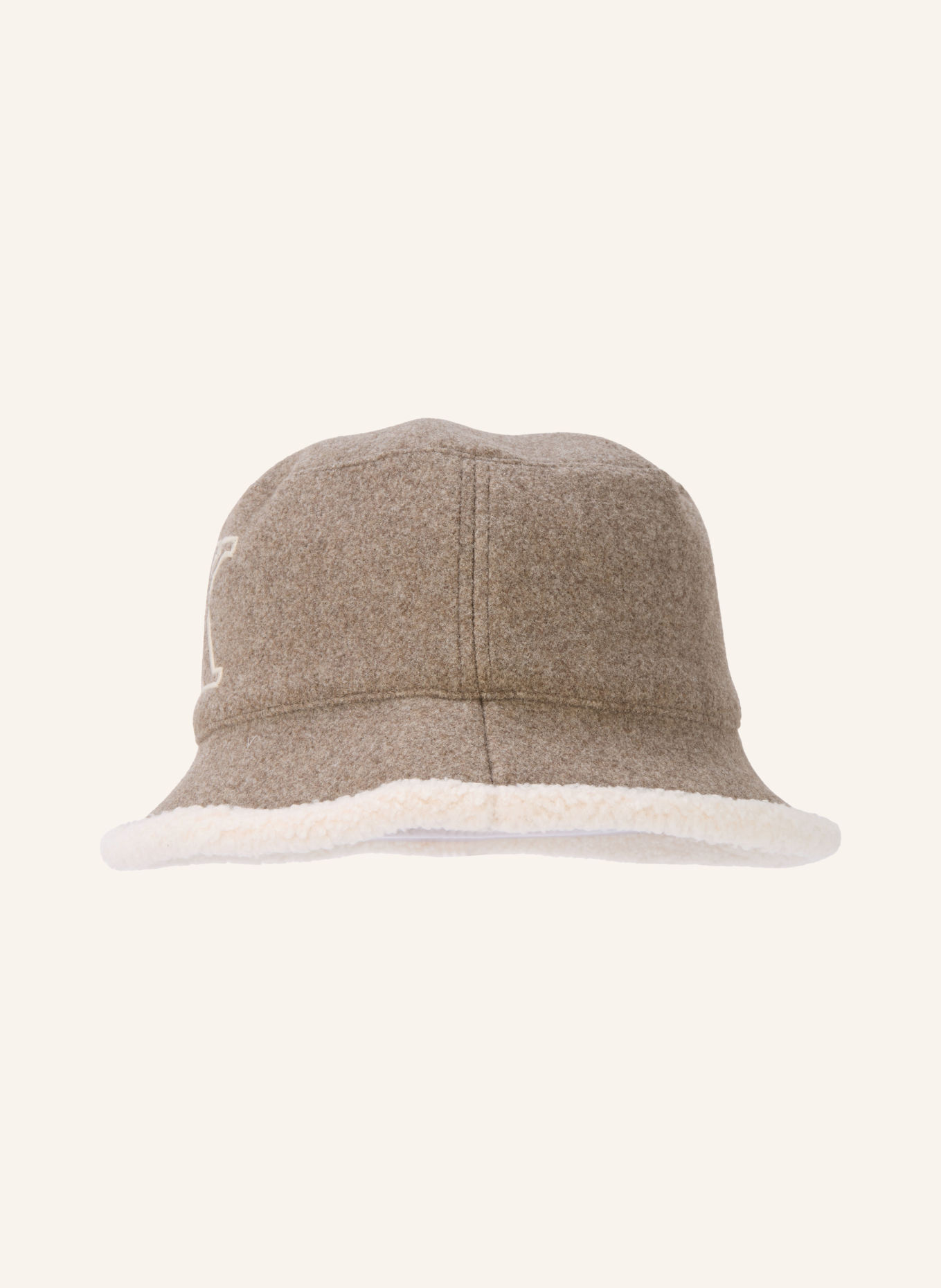 Calvin Klein Bucket hat with teddy fur: TAUPE / CREAM
