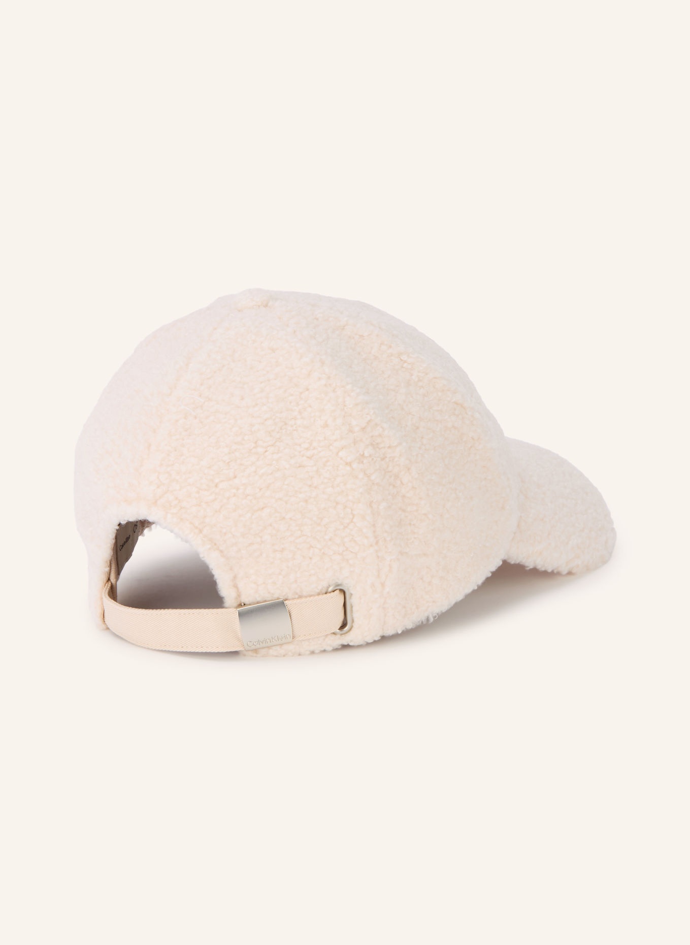 Calvin Klein Plush Teddy Bear Cap: CREAM / BROWN