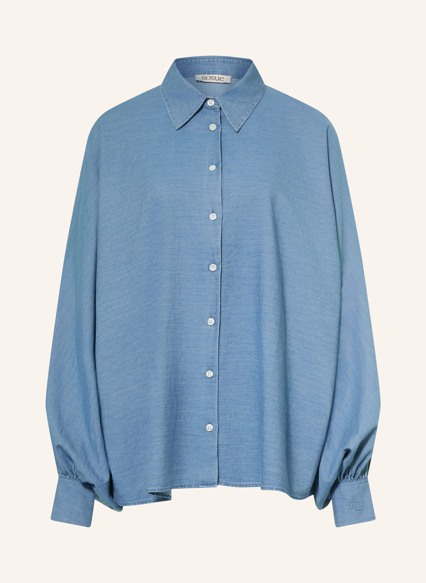 SoSUE Denimblouse ANTONIA: BLAUW