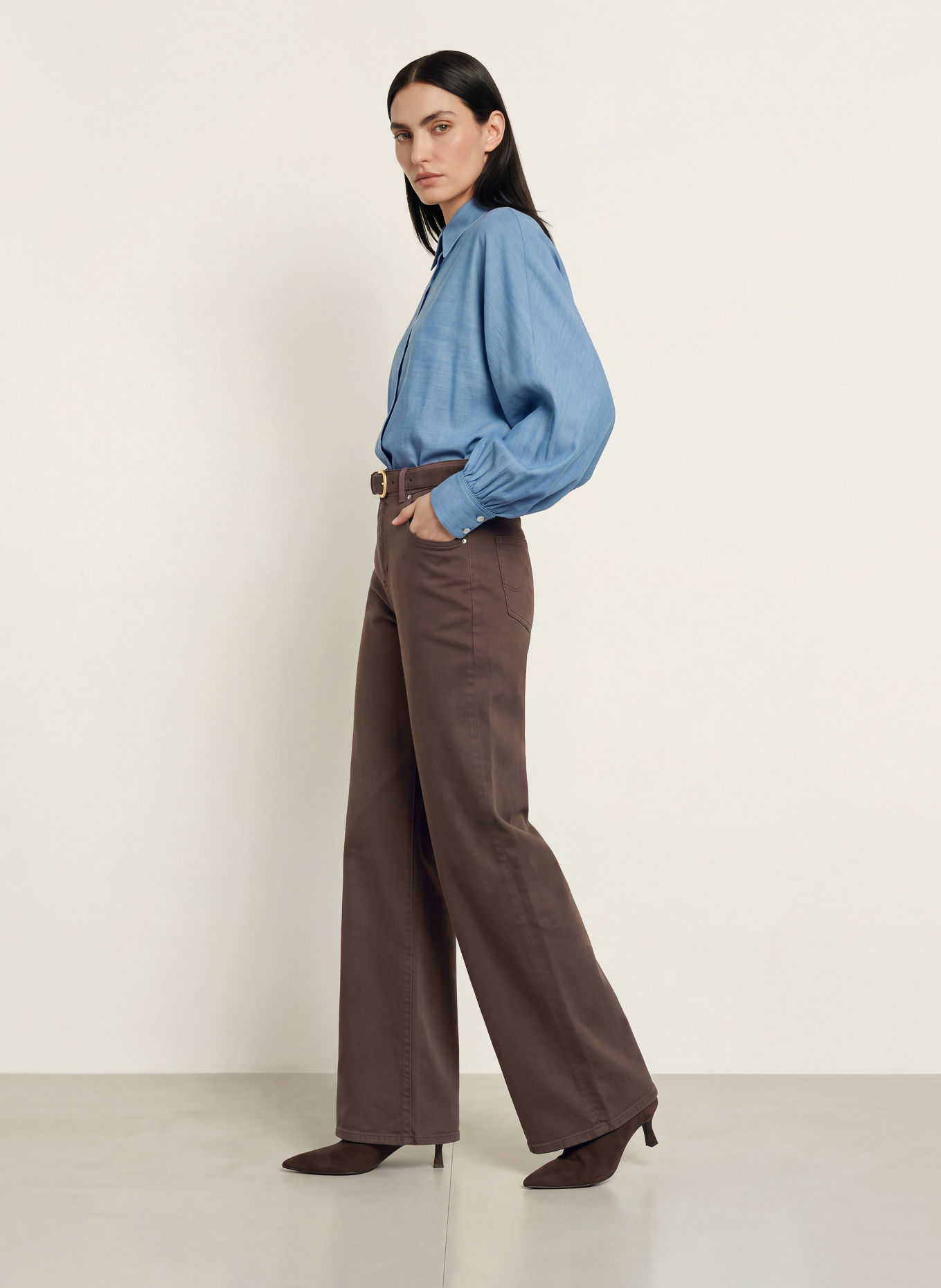 SoSUE Denimblouse ANTONIA: BLAUW