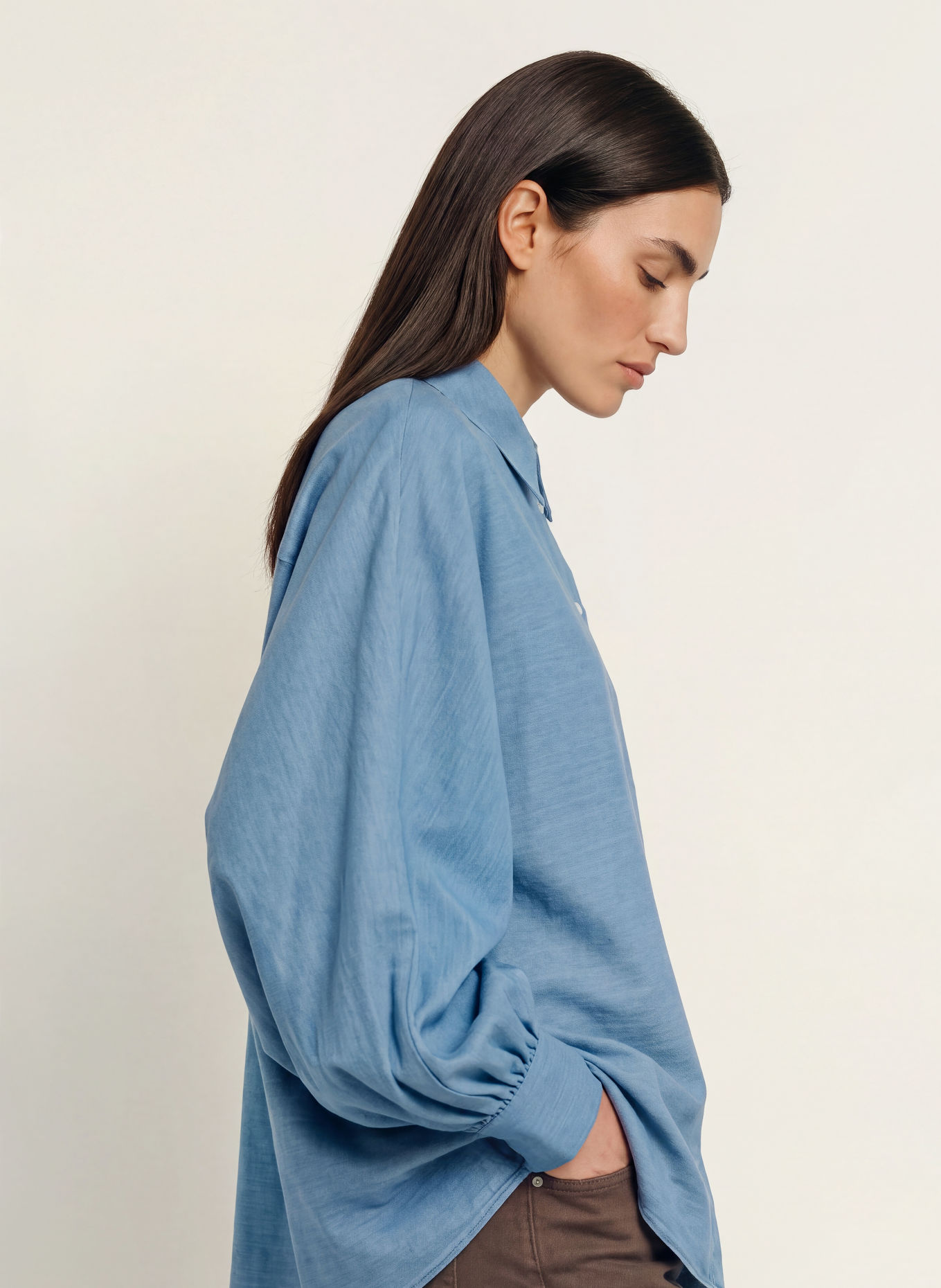 SoSUE Denimblouse ANTONIA: BLAUW