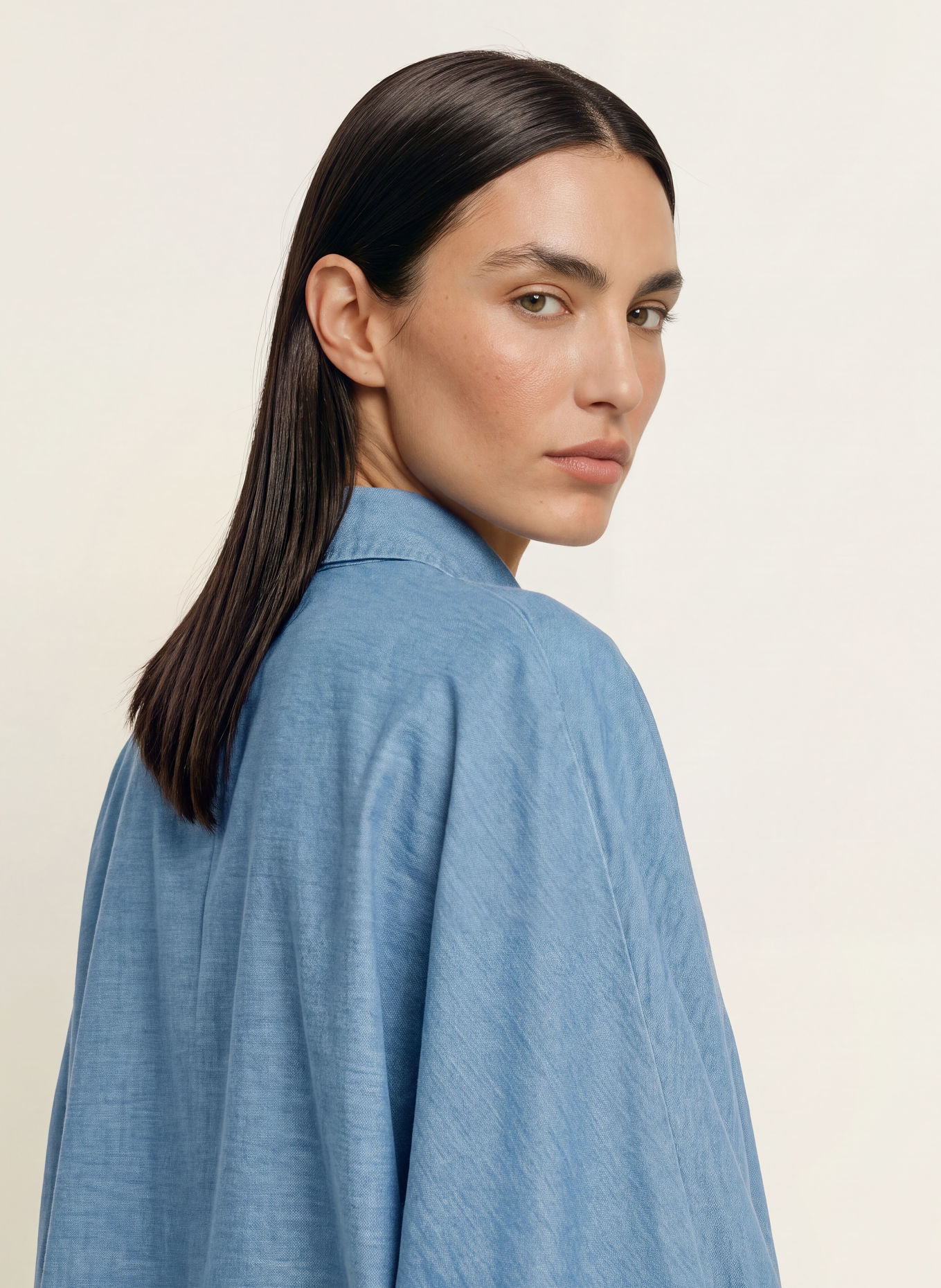 SoSUE Denimblouse ANTONIA: BLAUW
