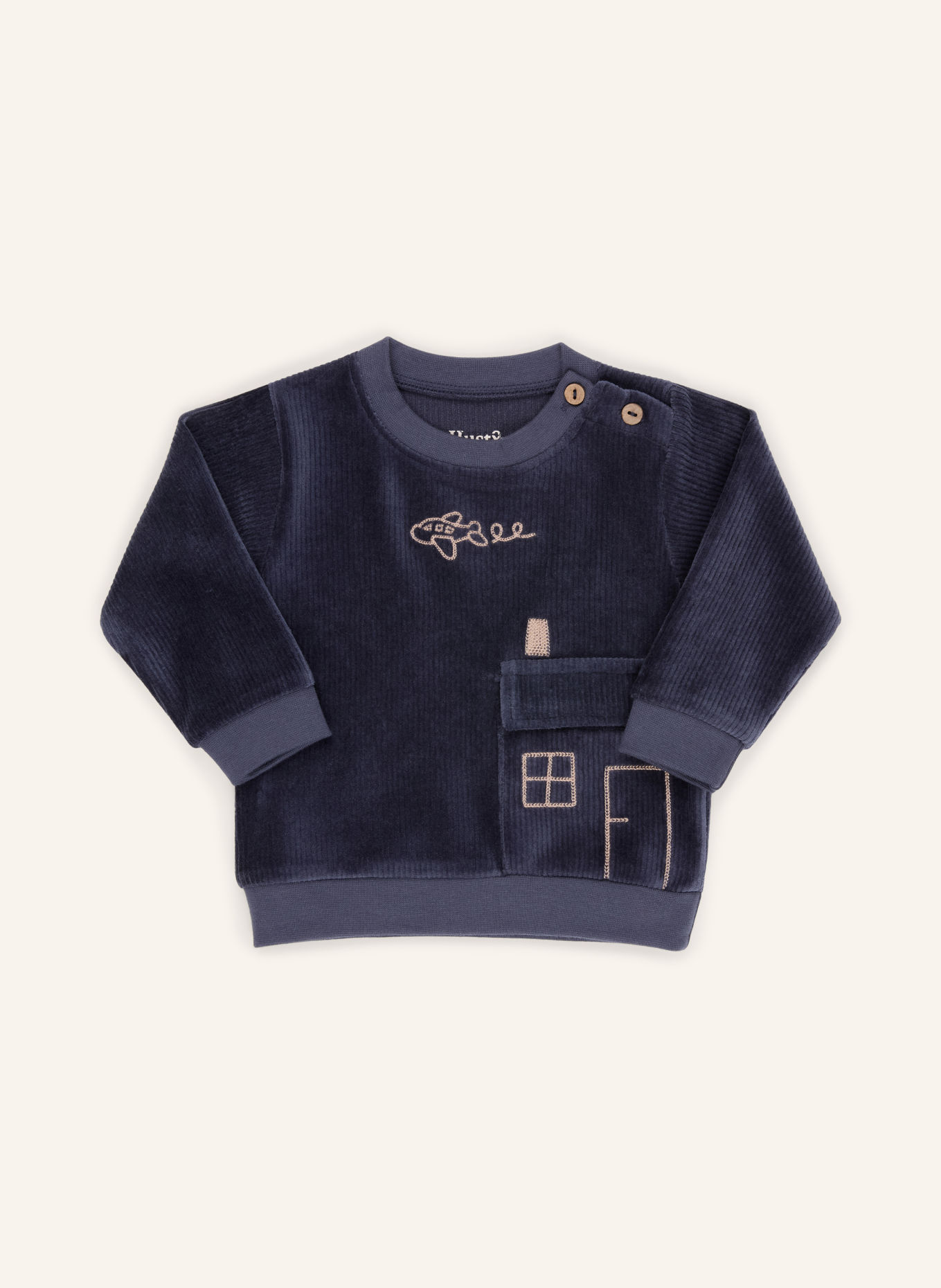 HUST and CLAIRE Sweatshirt SOFUS: DUNKELBLAU / HELLBRAUN
