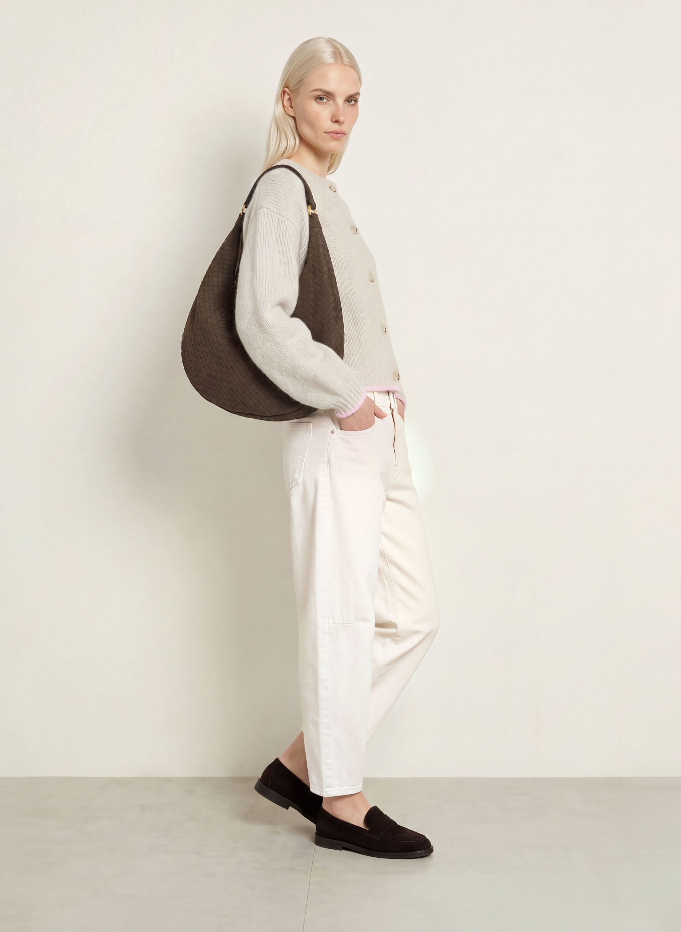 FRIEDA & FREDDIES Strickjacke: CREME / ROSA