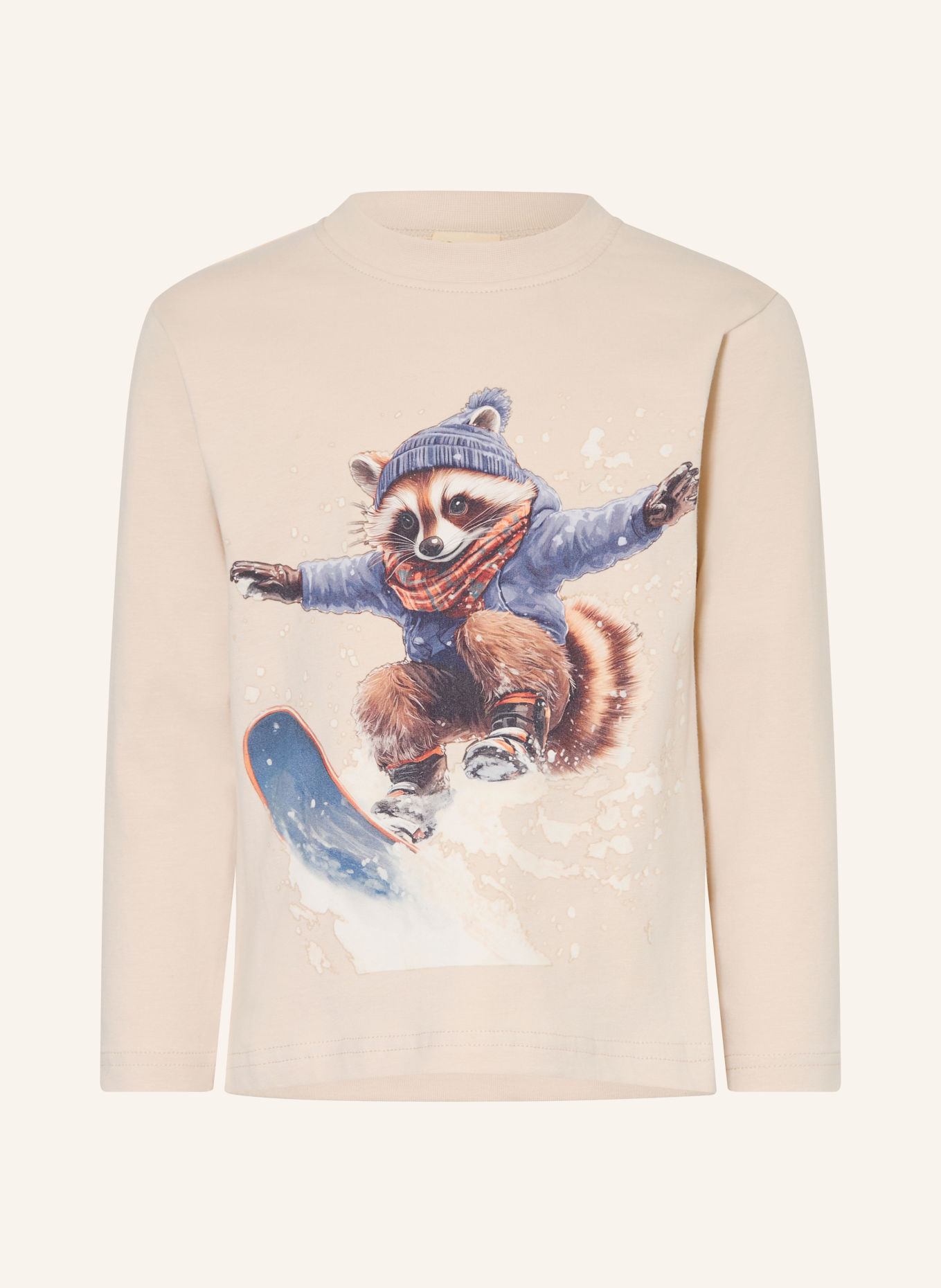 HUST and CLAIRE Longsleeve HCANTON: BEIGE / BRUIN / BLAUW