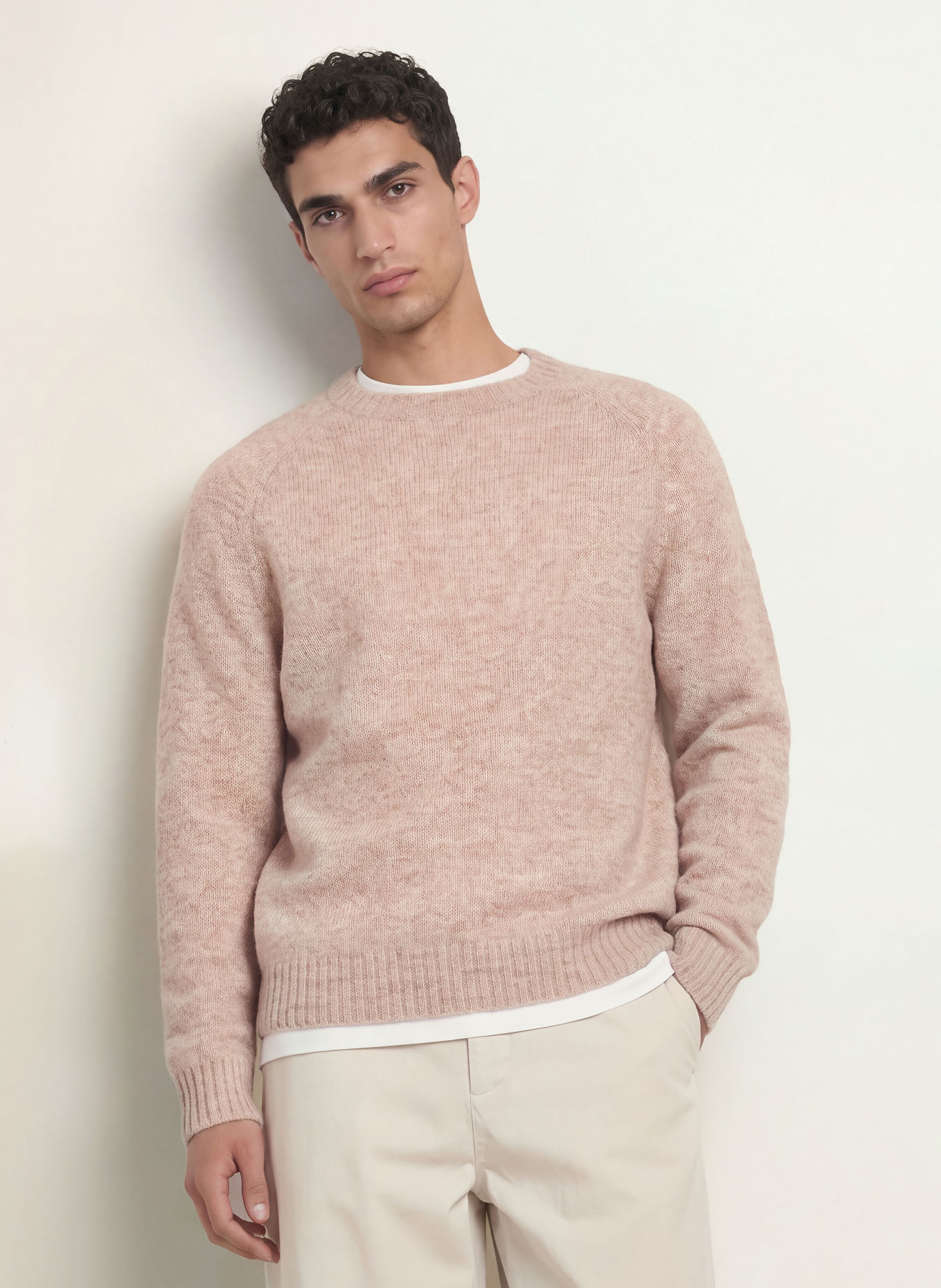 MOS MOSH Gallery MMGCARLOS Sweater with Alpaca: BEIGE