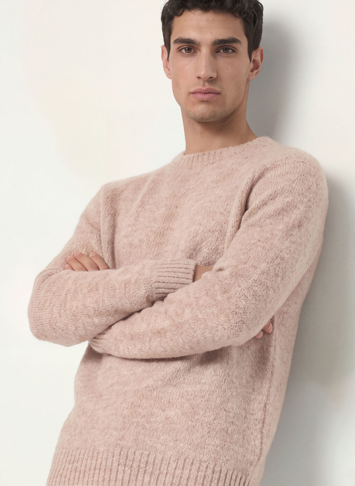 MOS MOSH Gallery MMGCARLOS Sweater with Alpaca: BEIGE