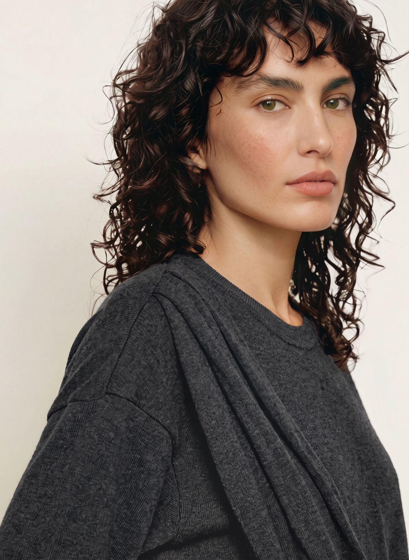 MARANT ÉTOILE Strickkleid FLORISSE mit Schmucksteinen: DUNKELGRAU