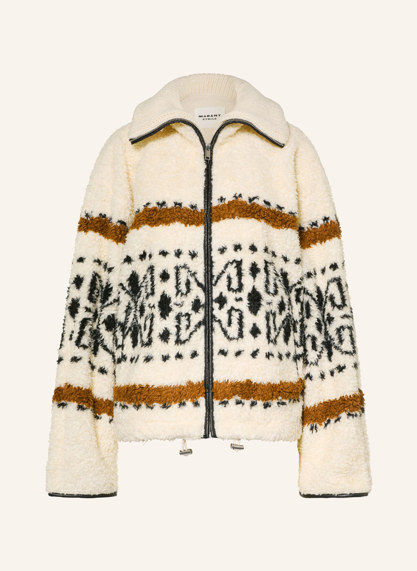 MARANT ÉTOILE Teddyjas LIJKA: ECRU / BRUIN / ZWART