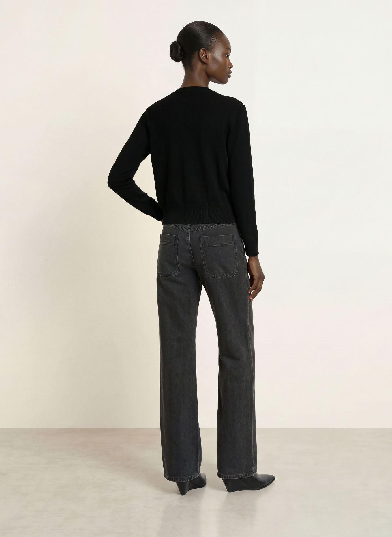 MARANT ÉTOILE Vest KEMAL met sierstenen: ZWART