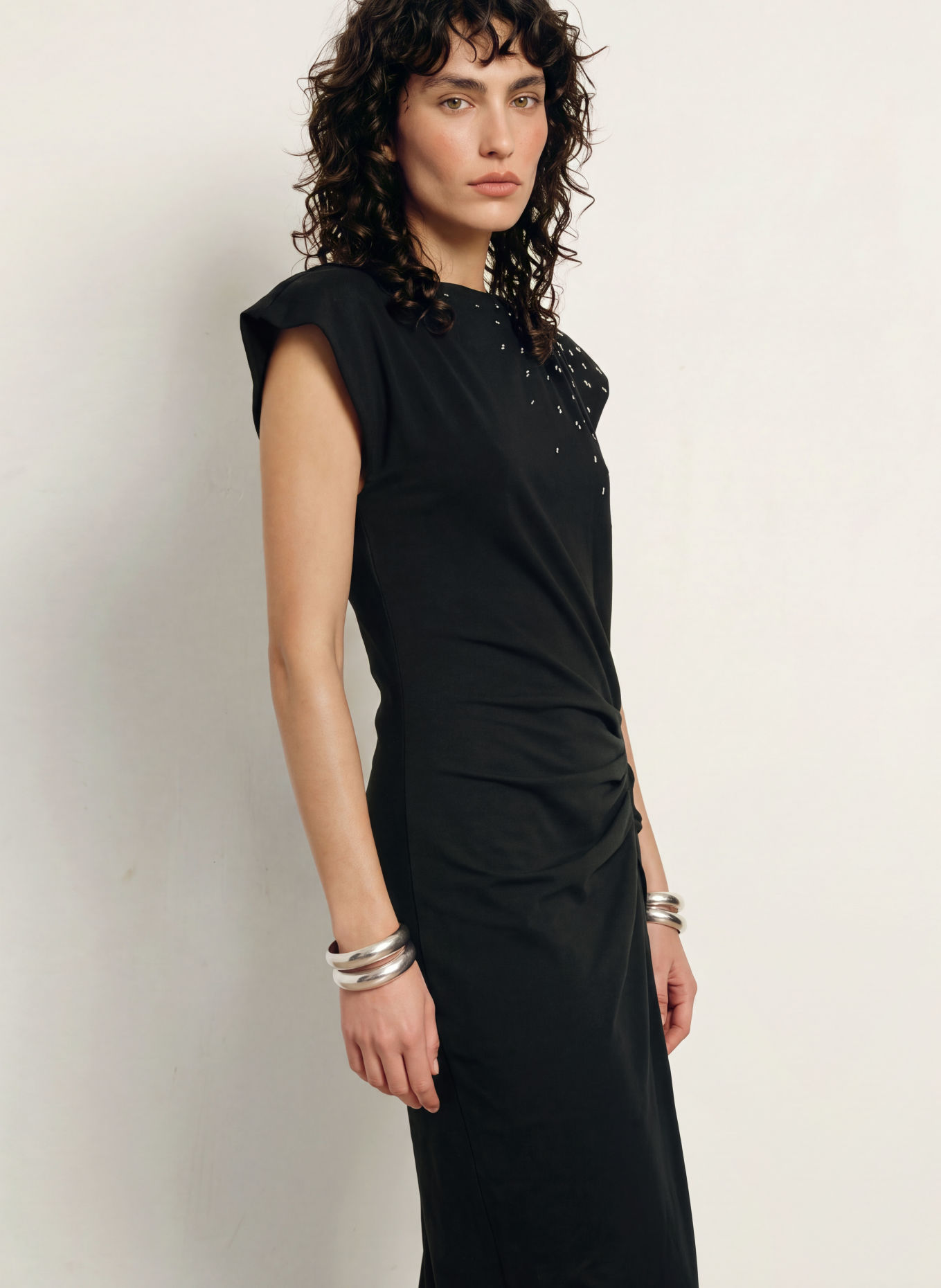 MARANT ÉTOILE Jerseykleid NADELA: SCHWARZ