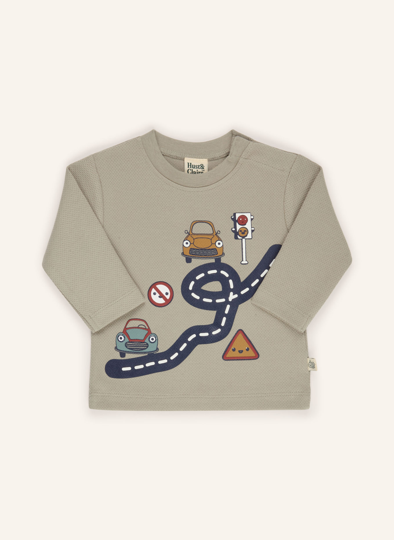 HUST and CLAIRE Longsleeve HCANTON: LICHTGRIJS