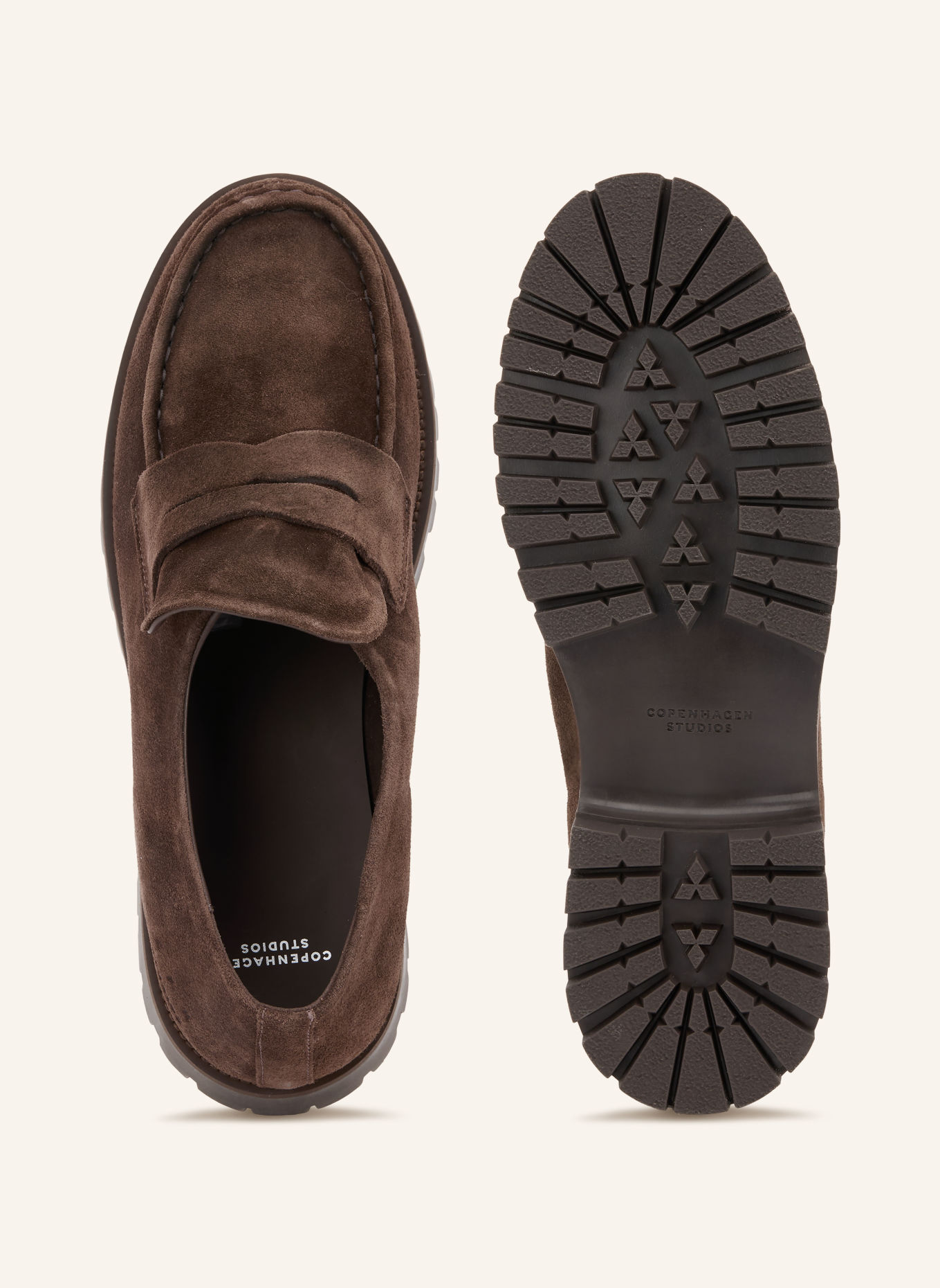 COPENHAGEN STUDIOS Loafers à barrette CPH848M: MARRON FONCÉ