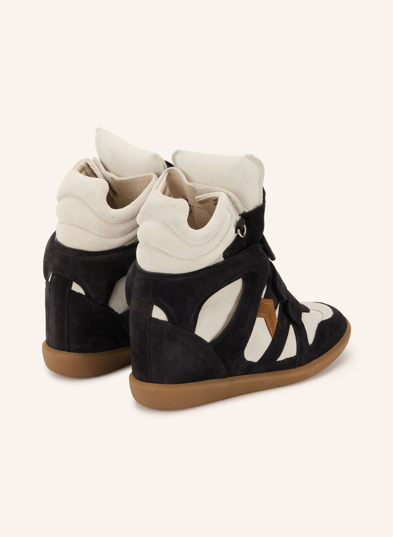 ISABEL MARANT Hightop-Sneaker BEKETT: SCHWARZ / BRAUN / HELLGRAU