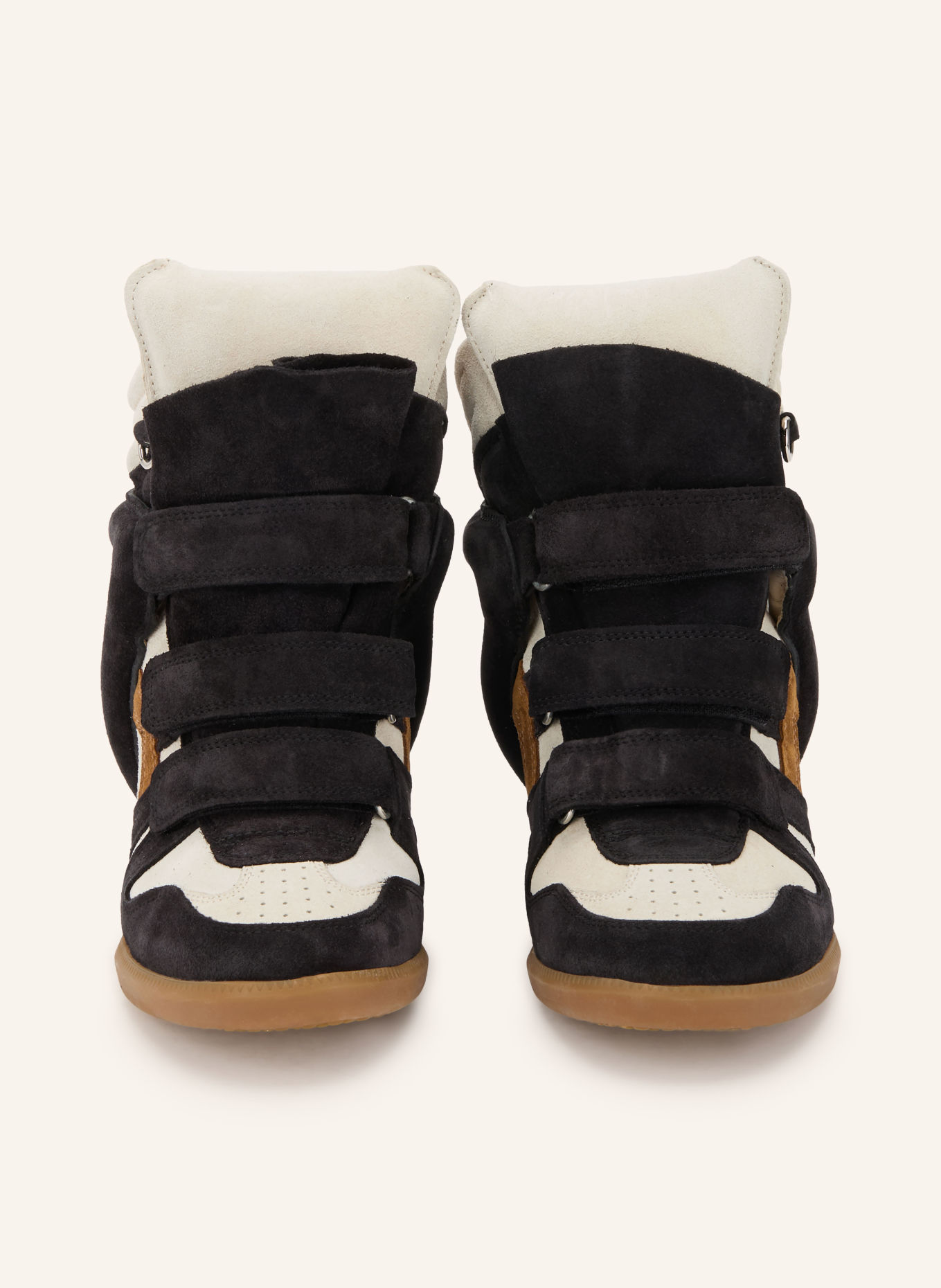 ISABEL MARANT Hightop-Sneaker BEKETT: SCHWARZ / BRAUN / HELLGRAU