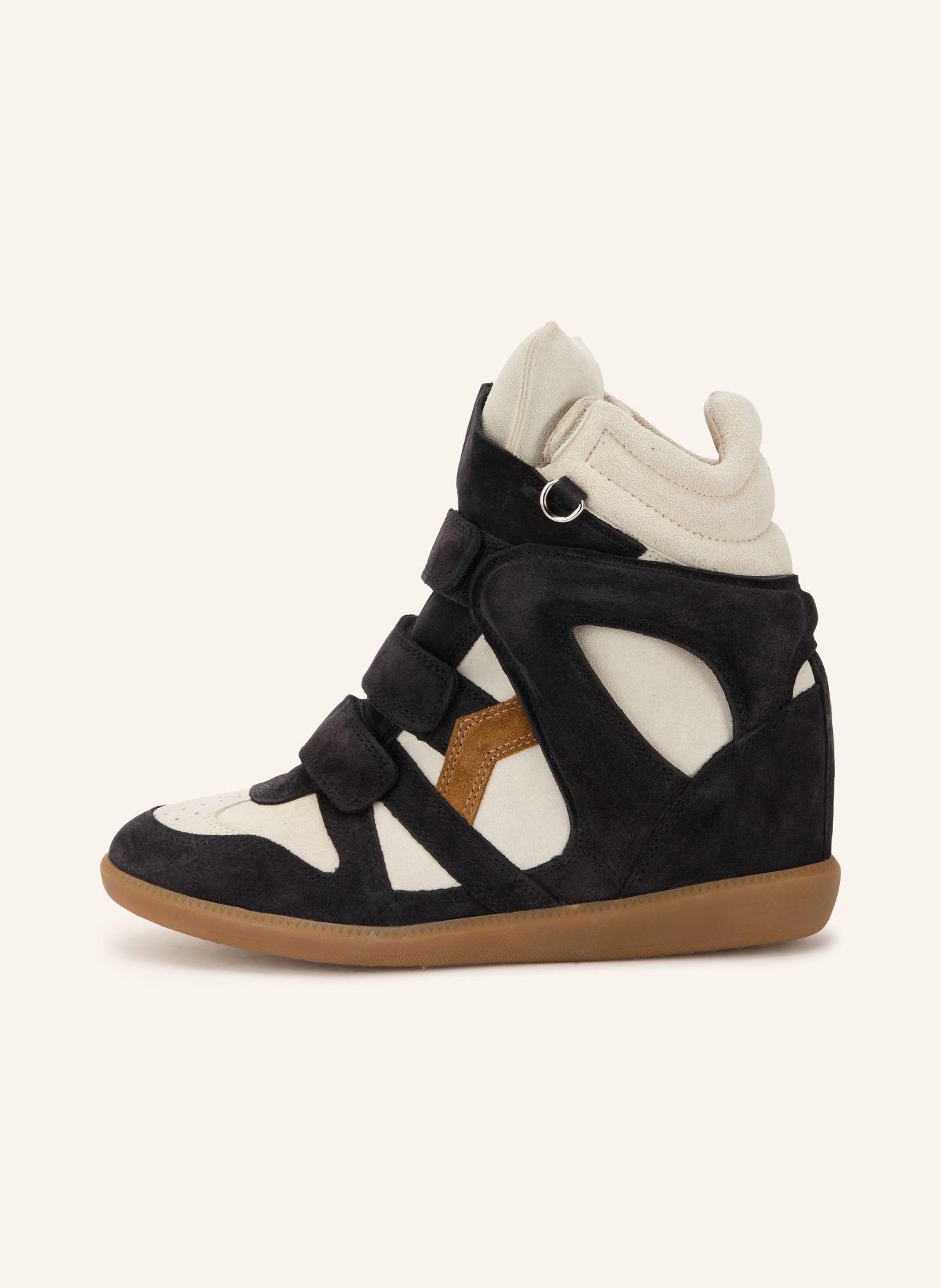 ISABEL MARANT Hightop-Sneaker BEKETT: SCHWARZ / BRAUN / HELLGRAU
