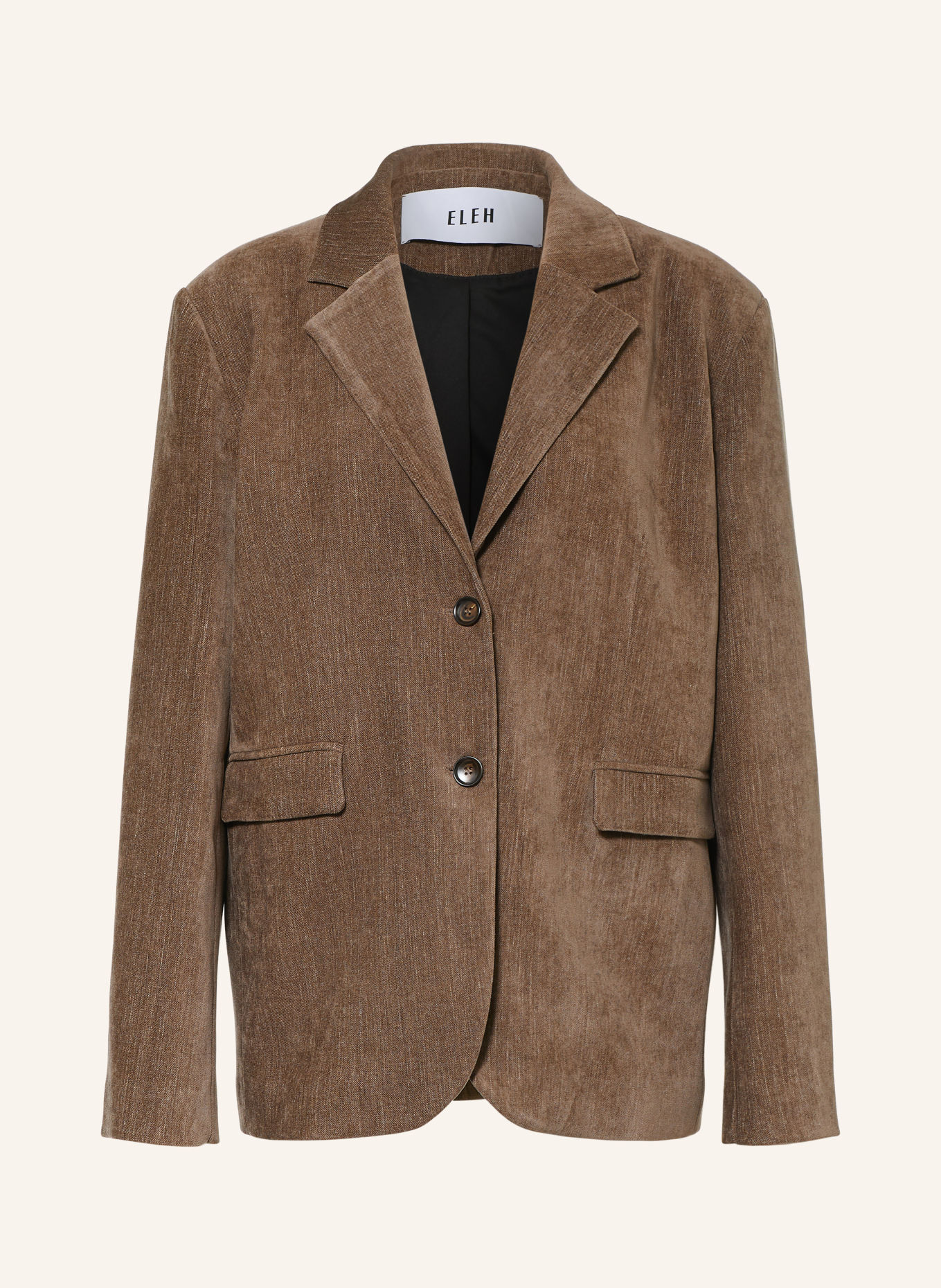 ELEH Oversized-Blazer aus Samt: TAUPE