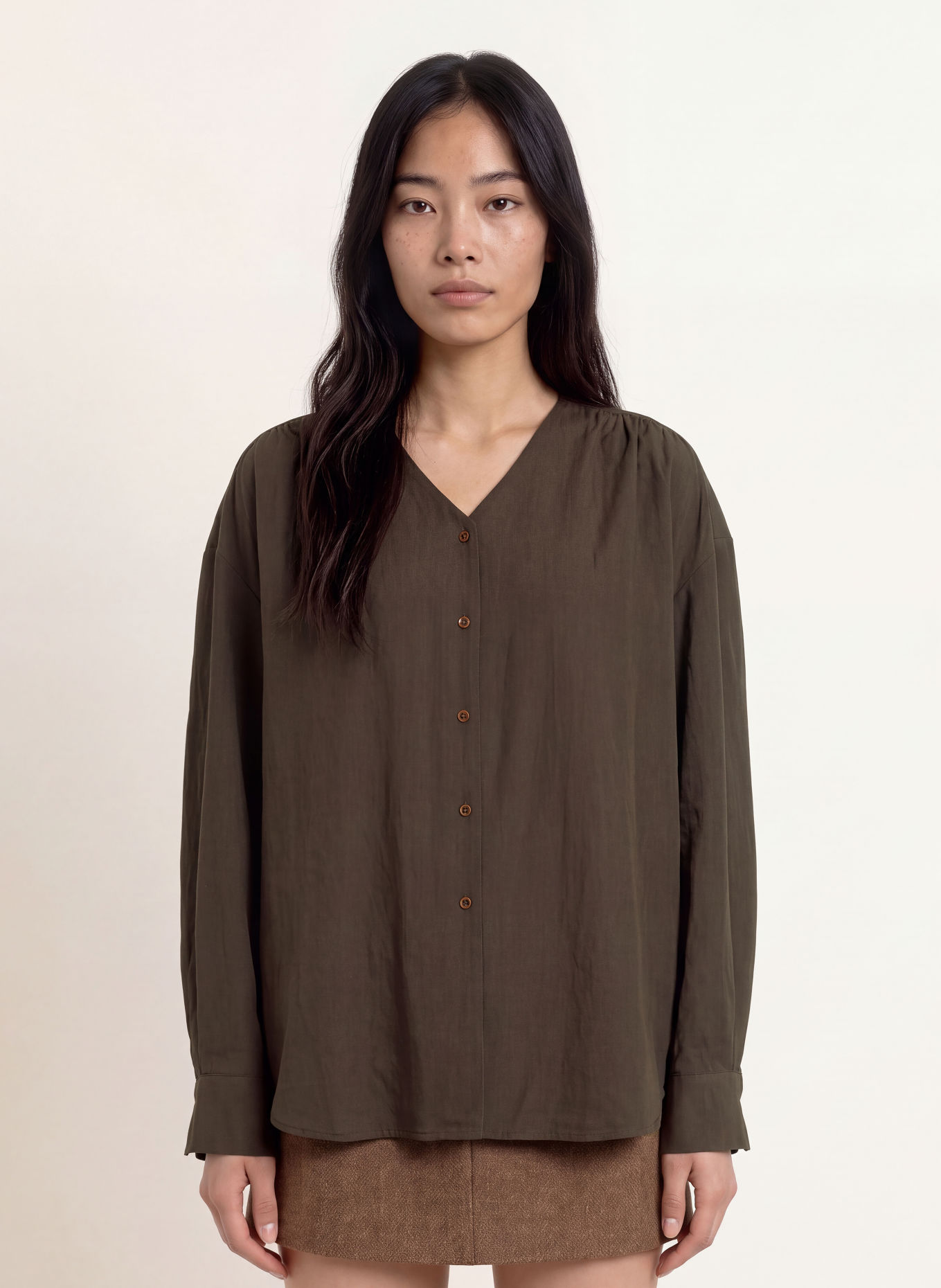 ELEH Bluse: DUNKELBRAUN