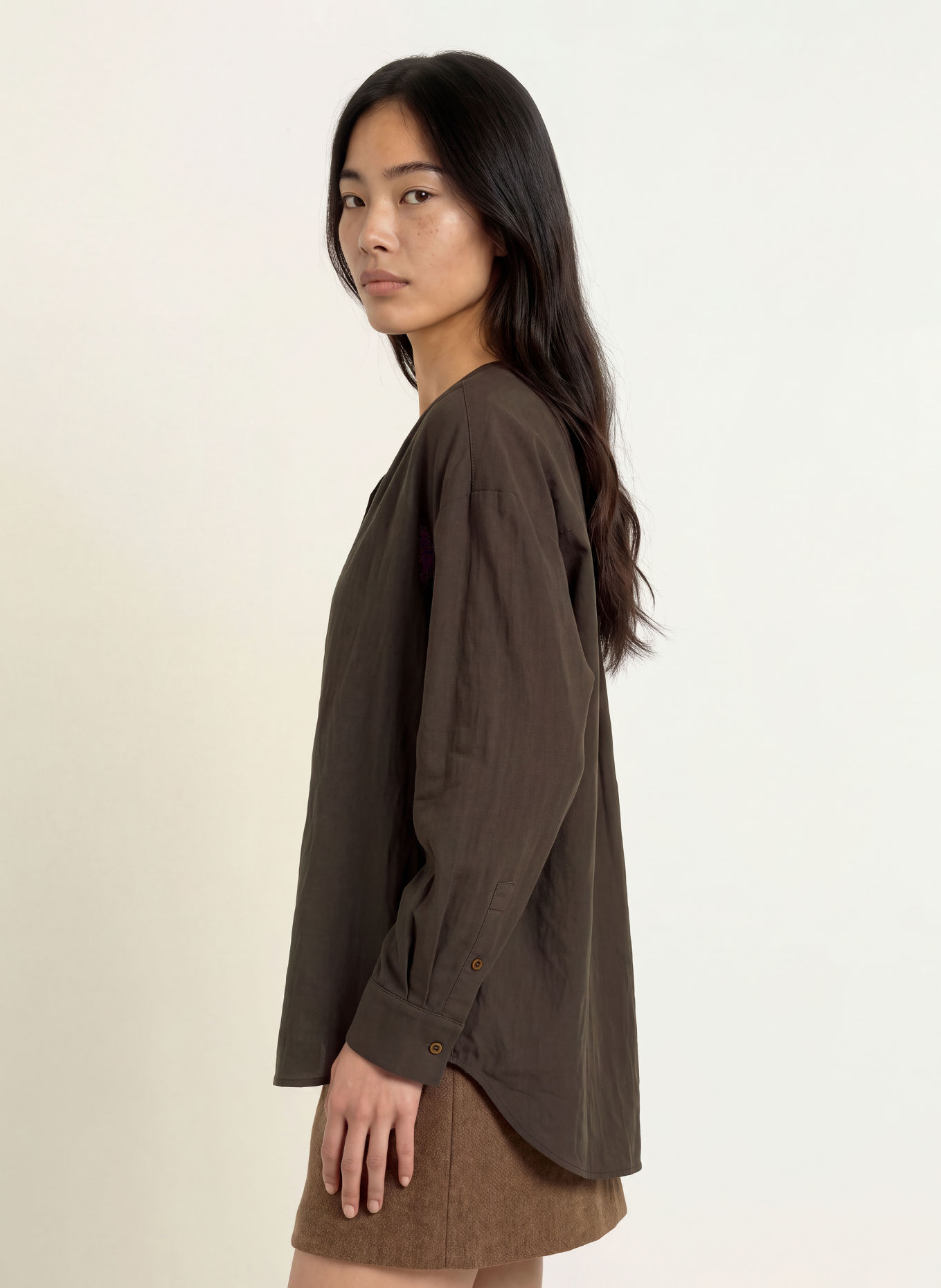 ELEH Bluse: DUNKELBRAUN