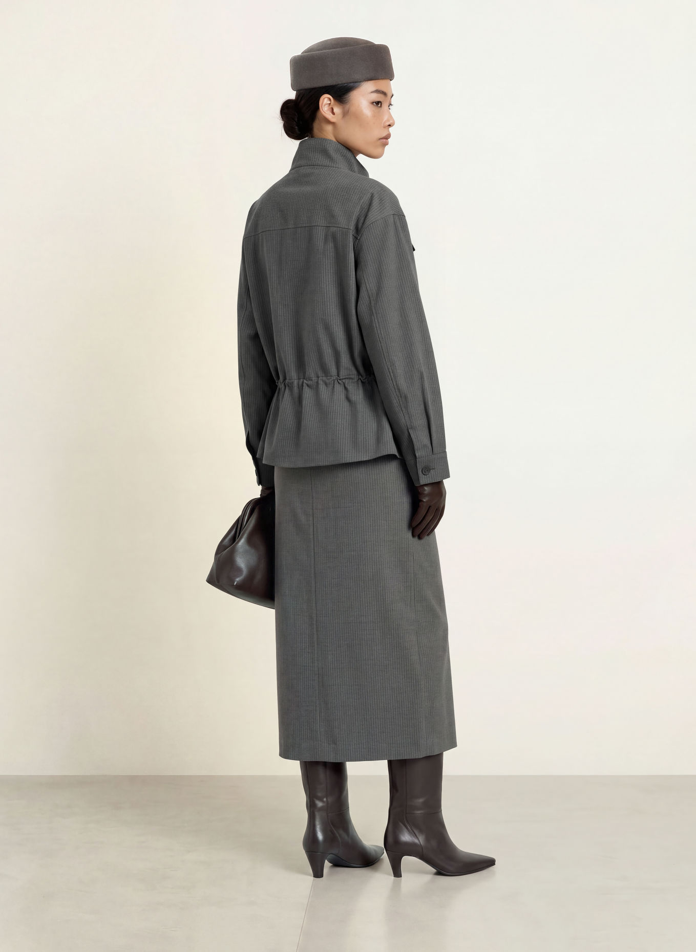 ELEH Skirt: GRAY / LIGHT GRAY