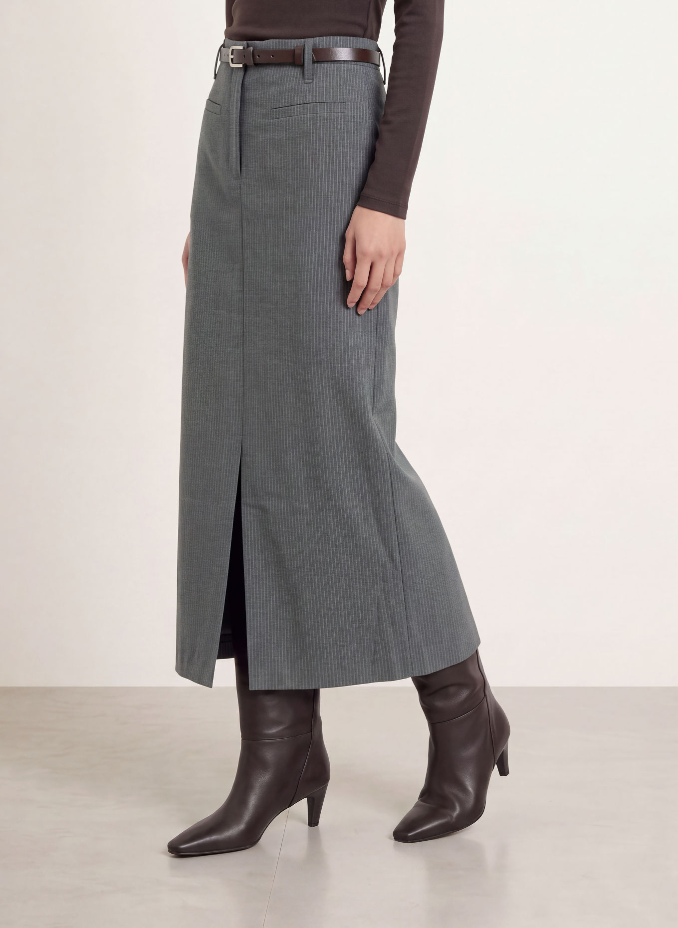 ELEH Skirt: GRAY / LIGHT GRAY