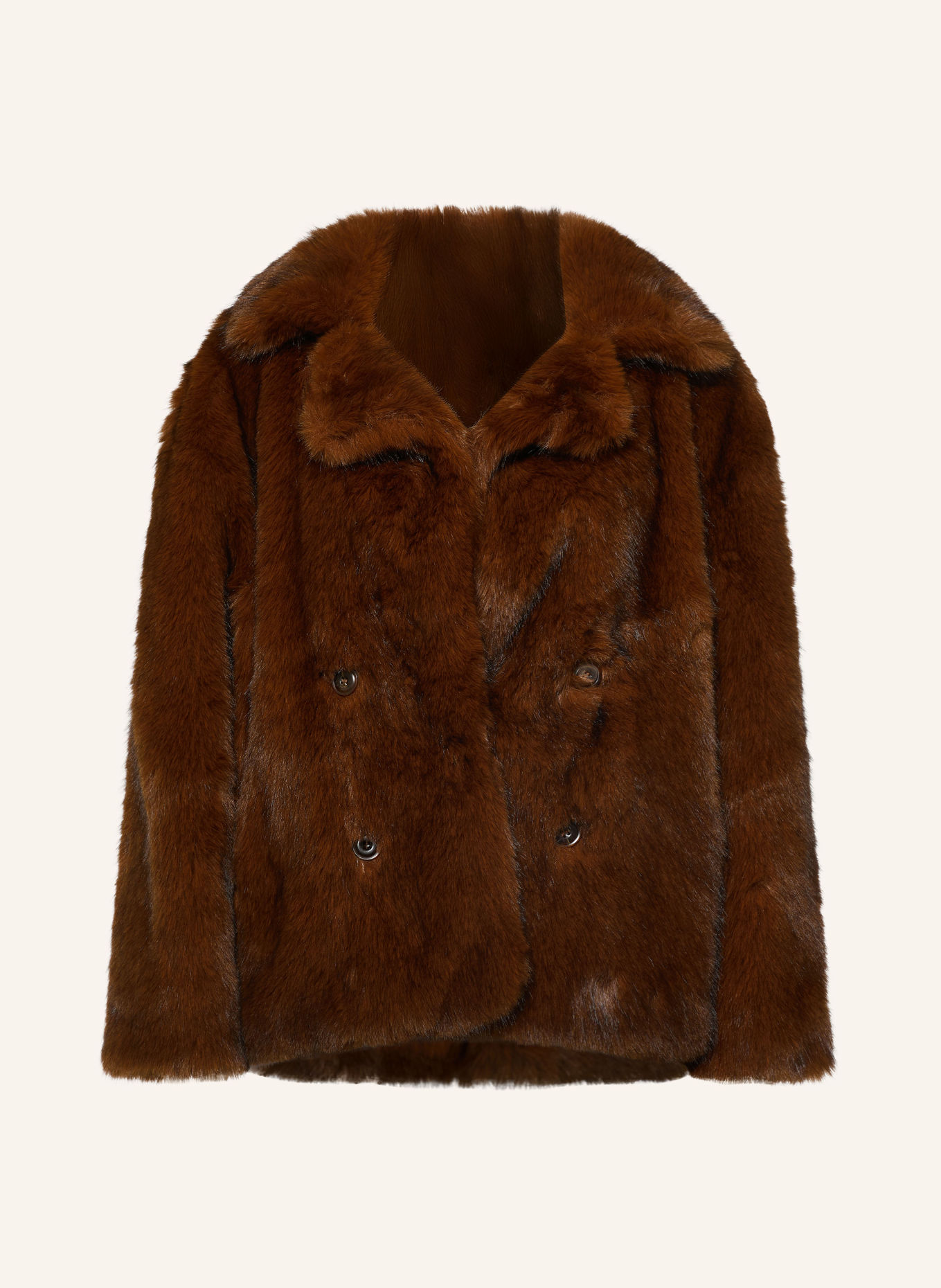 ELEH Kunstfell-Jacke: BRAUN