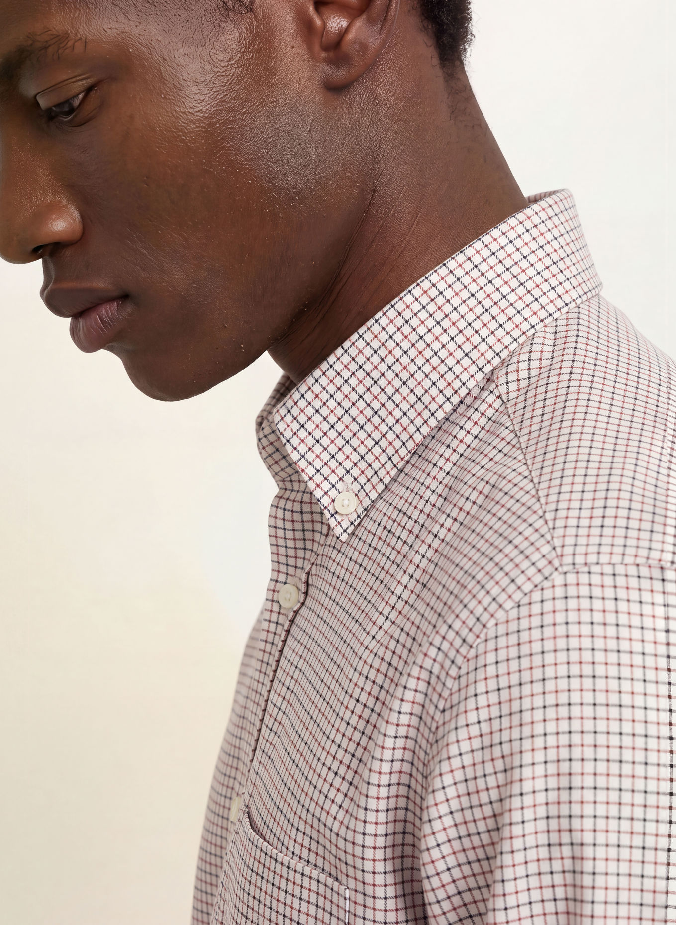 seidensticker Regular-Fit Flannel Shirt: DARK RED / DARK BLUE / WHITE