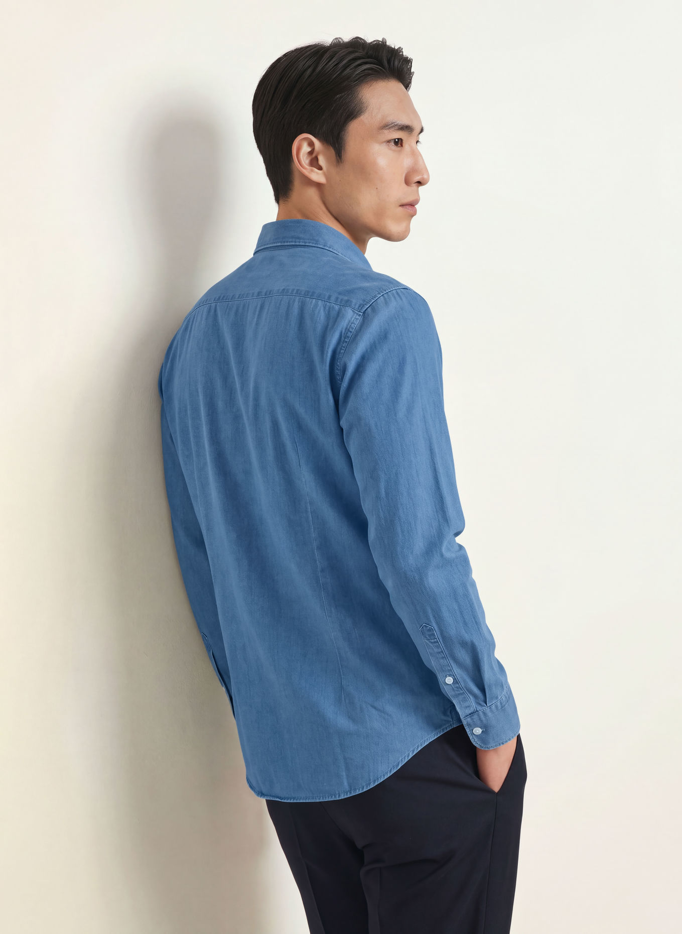 seidensticker Extra Slim Fit Denim Shirt: BLUE