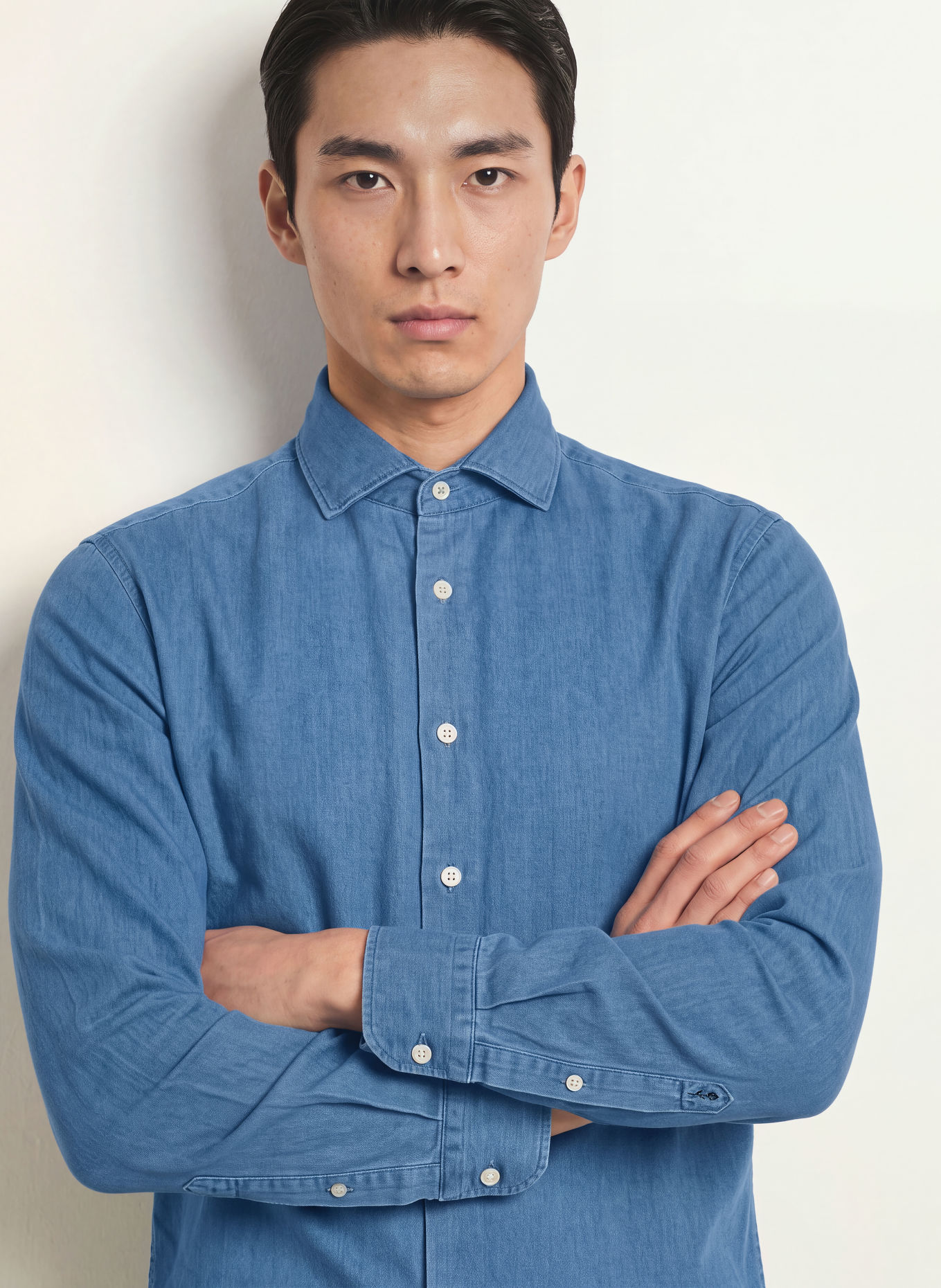 seidensticker Extra Slim Fit Denim Shirt: BLUE
